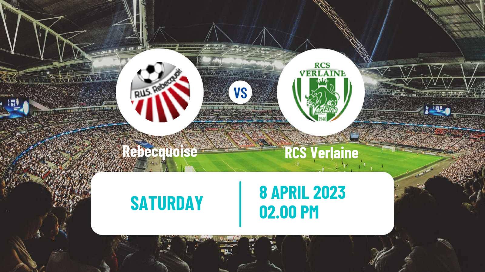 Soccer Belgian Second Amateur Division Group C Rebecquoise - Verlaine