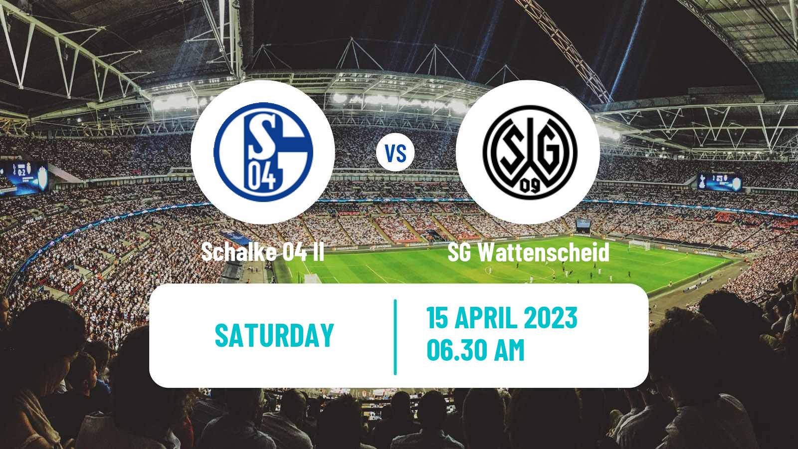 Soccer German Regionalliga West Schalke 04 II - SG Wattenscheid