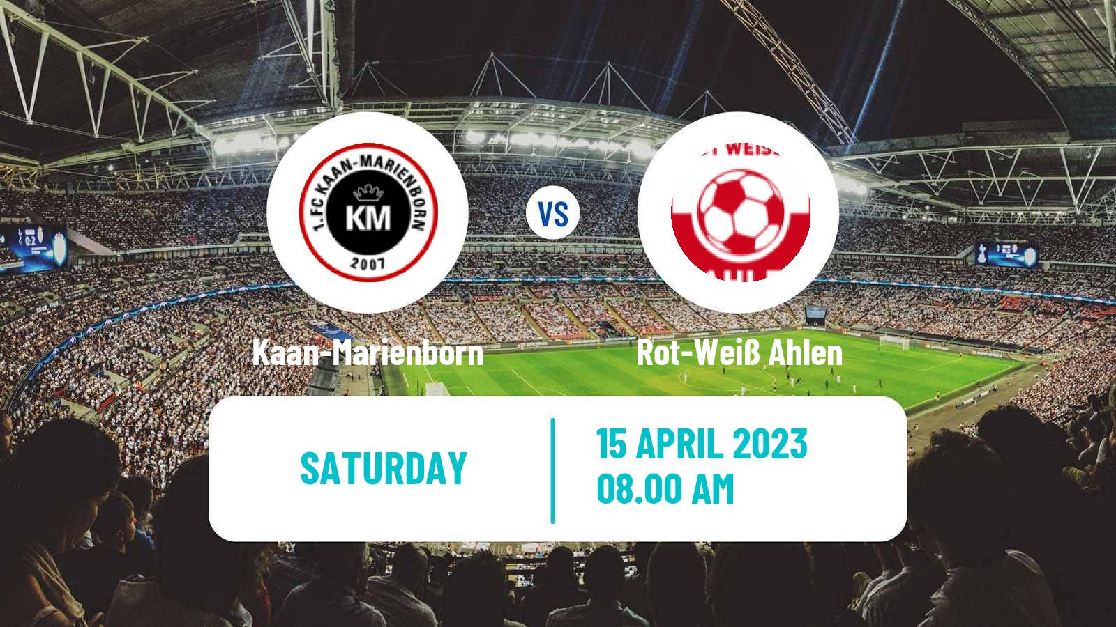 Soccer German Regionalliga West Kaan-Marienborn - Rot-Weiß Ahlen