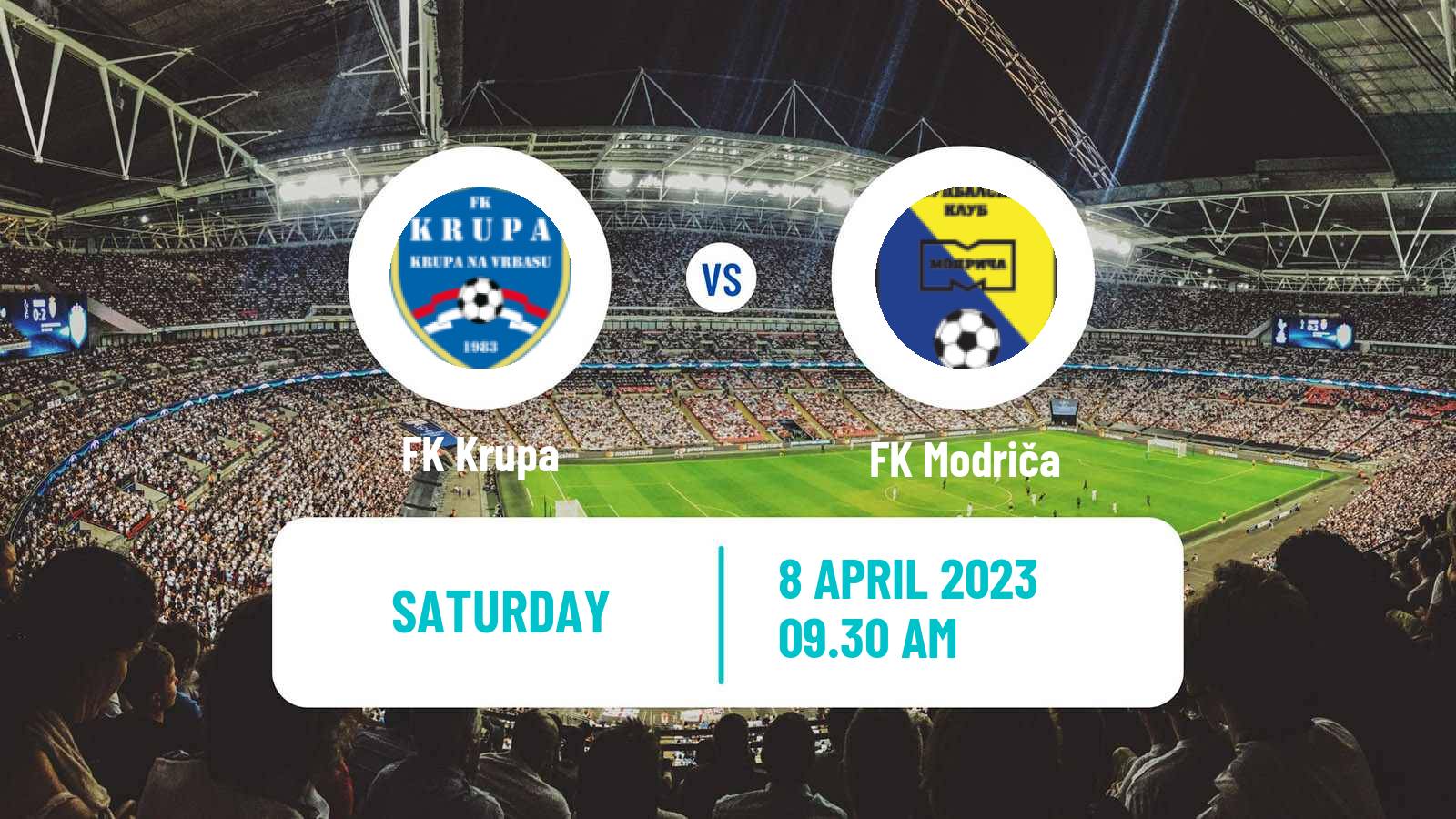 Soccer Bosnian Prva Liga RS Krupa - Modriča