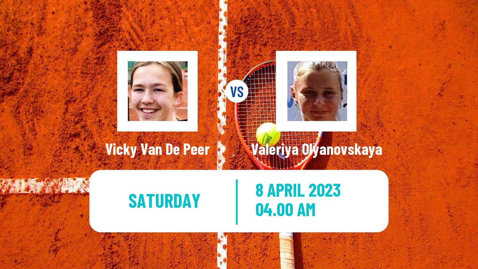 Tennis ITF Tournaments Vicky Van De Peer - Valeriya Olyanovskaya