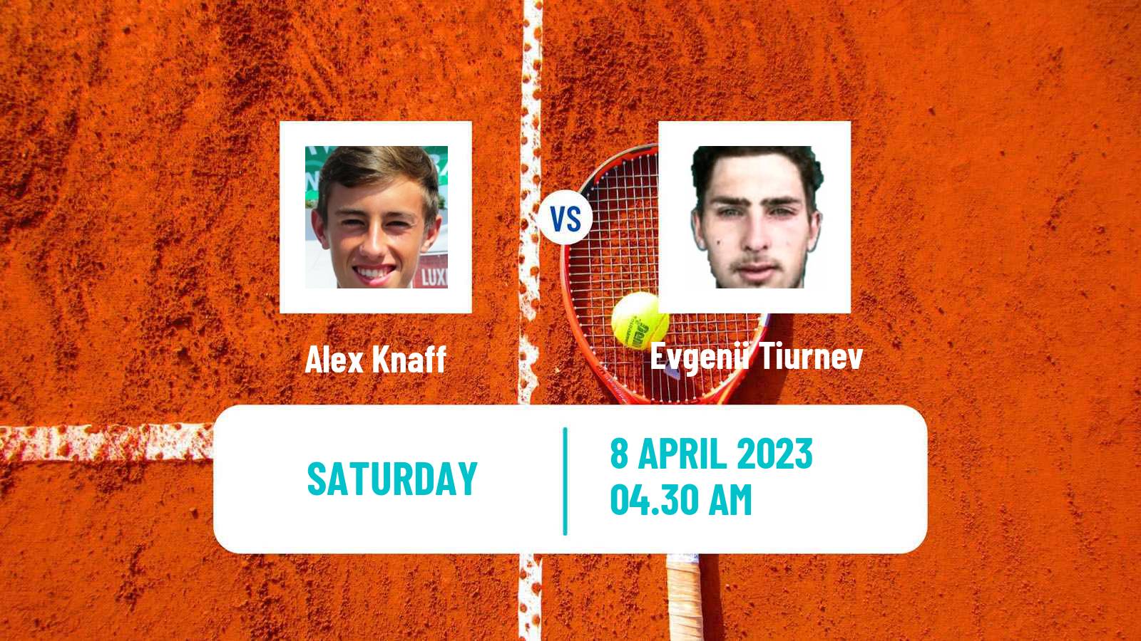 Tennis ITF Tournaments Alex Knaff - Evgenii Tiurnev