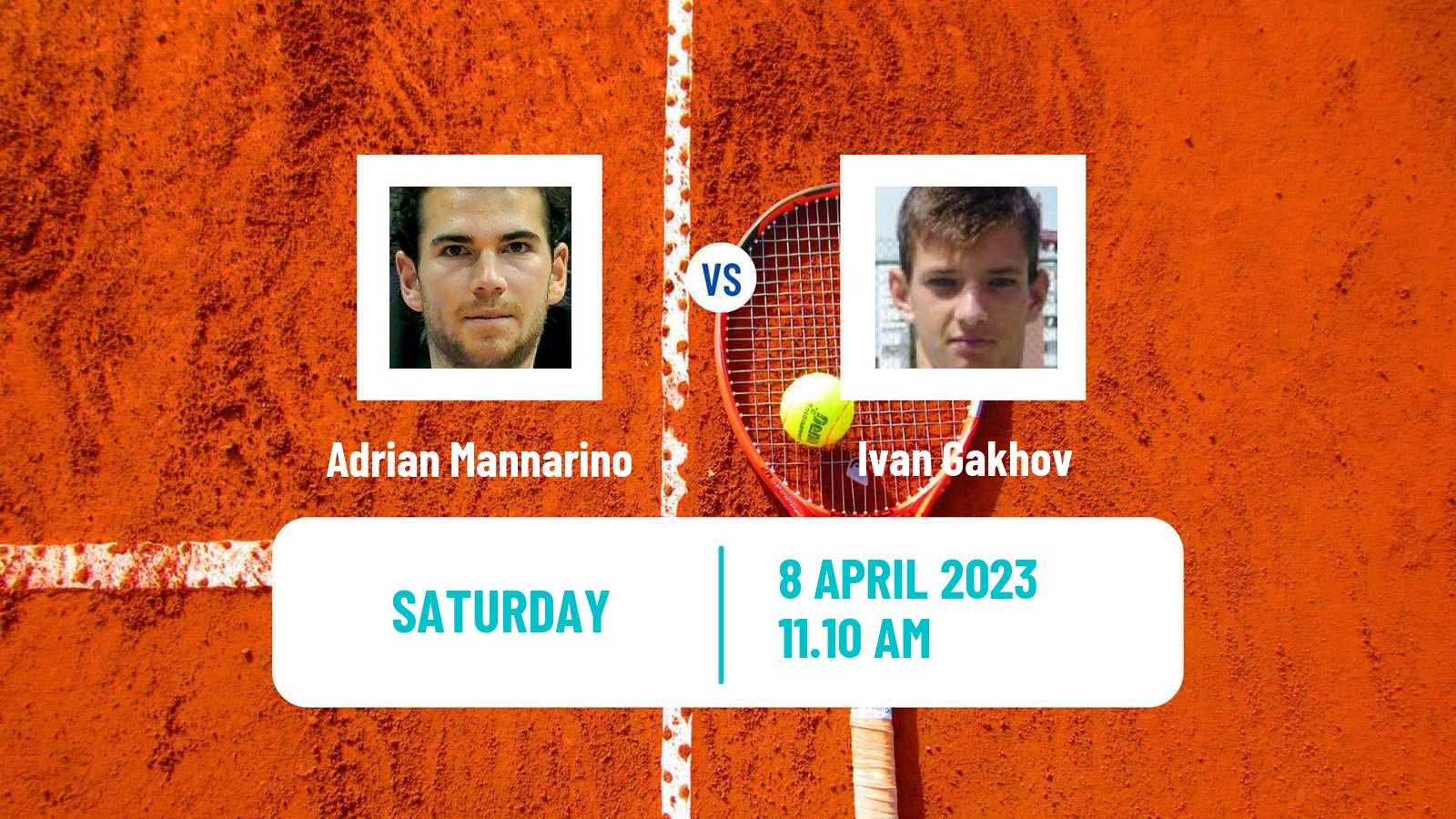 Tennis ATP Monte Carlo Adrian Mannarino - Ivan Gakhov