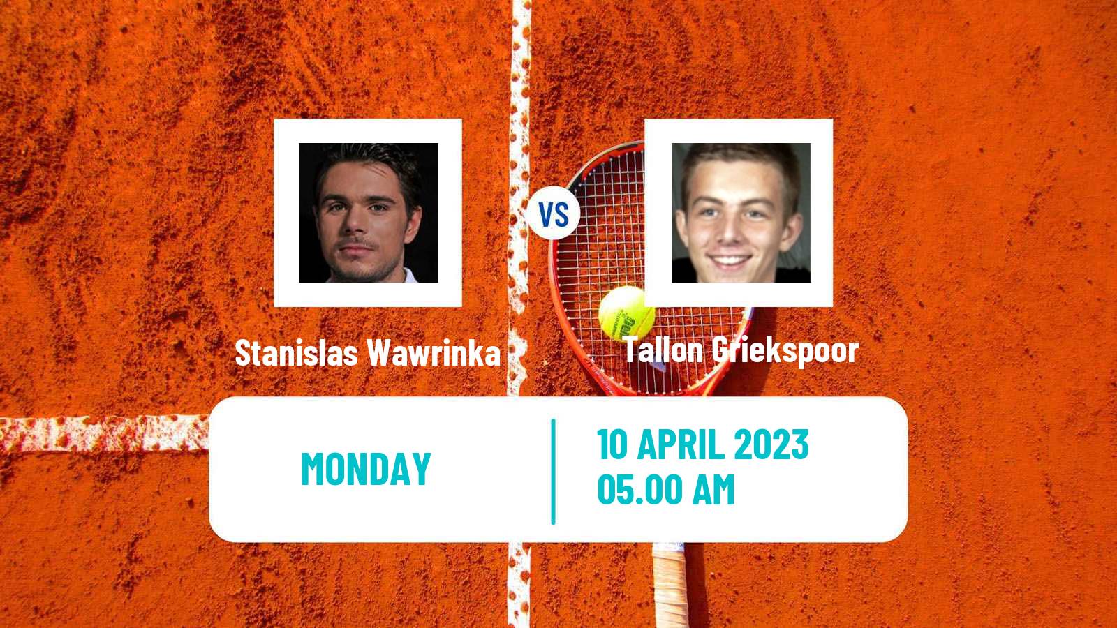 Tennis ATP Monte Carlo Stanislas Wawrinka - Tallon Griekspoor