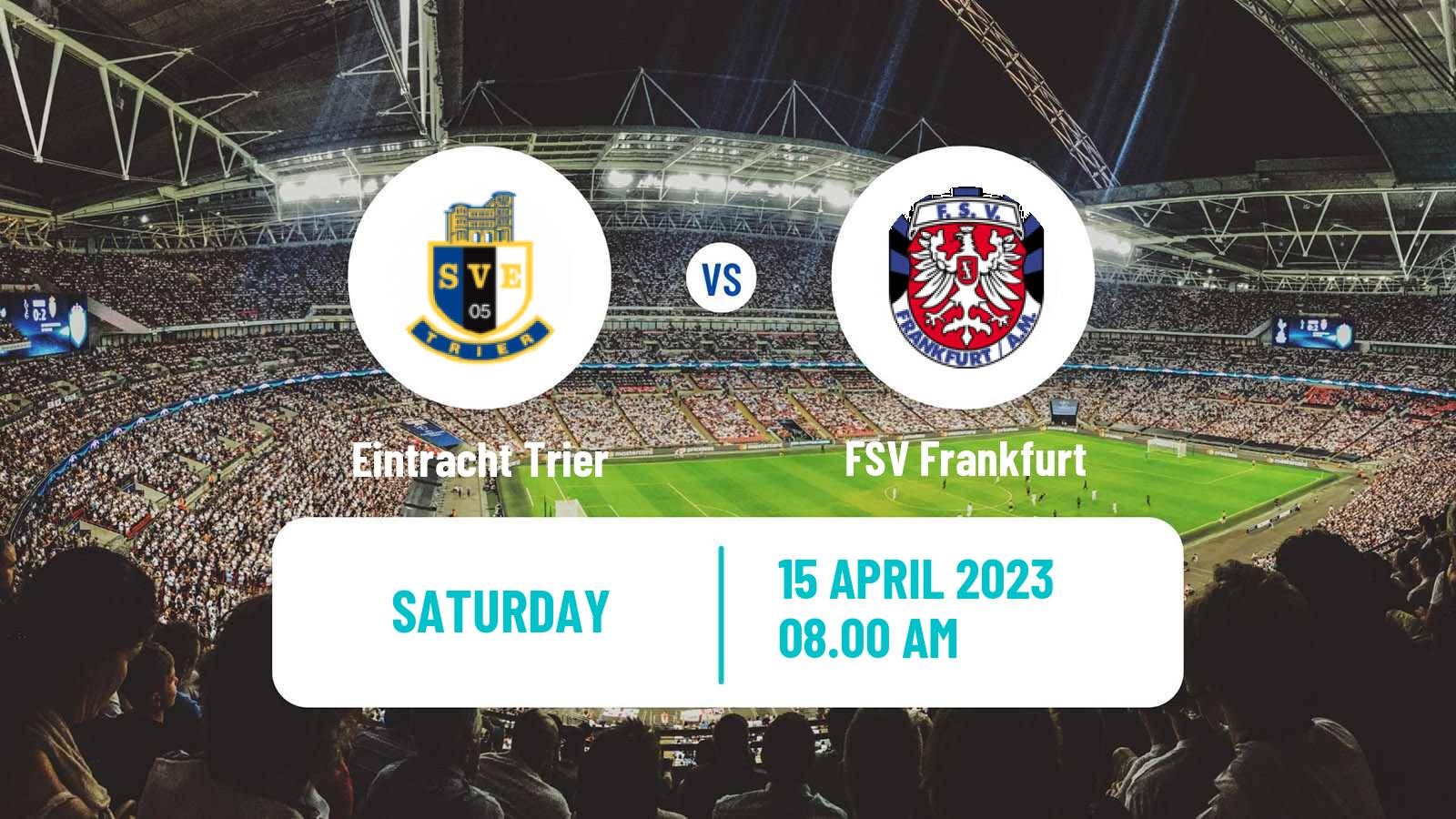 Soccer German Regionalliga Sudwest Eintracht Trier - FSV Frankfurt