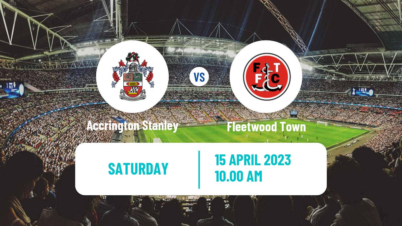 Soccer English League One Accrington Stanley - Fleetwood Town