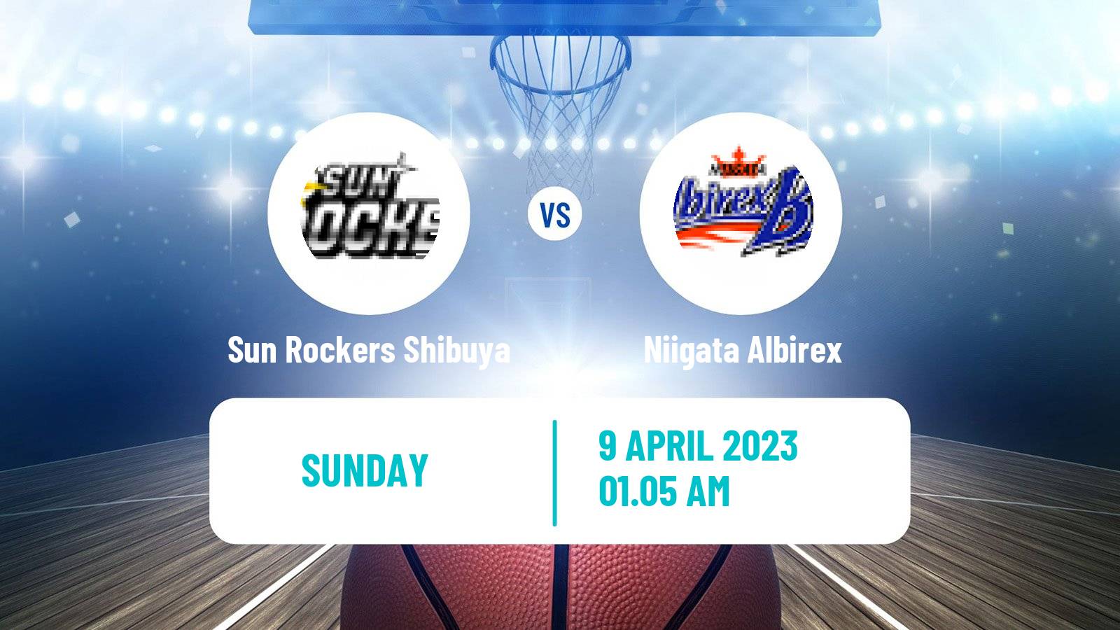 Basketball BJ League Sun Rockers Shibuya - Niigata Albirex