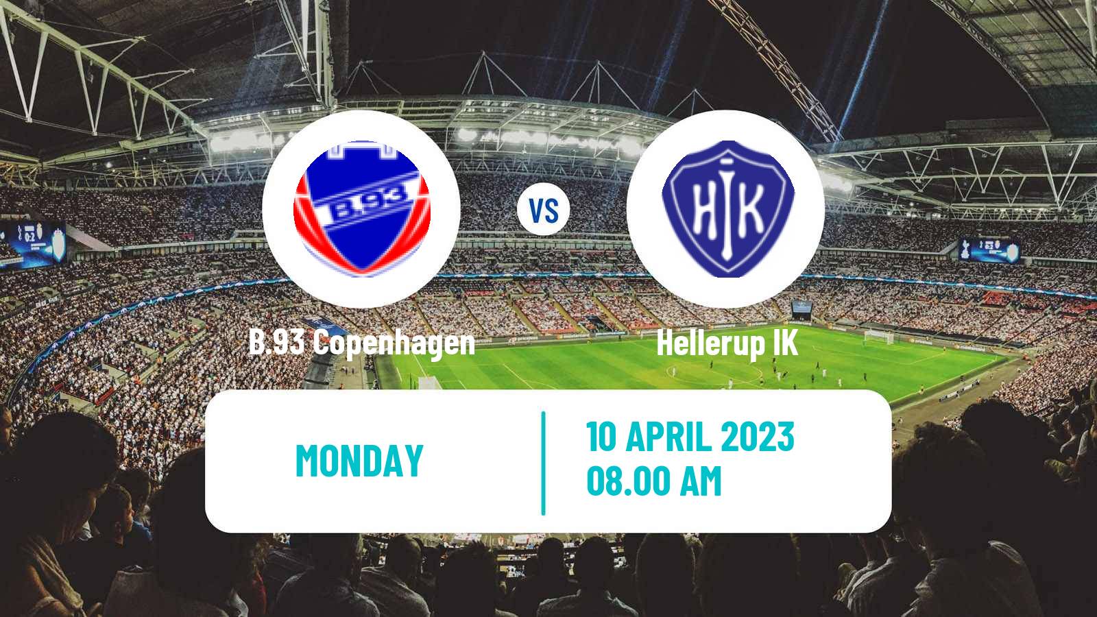 Soccer Danish 2 Division B.93 Copenhagen - Hellerup