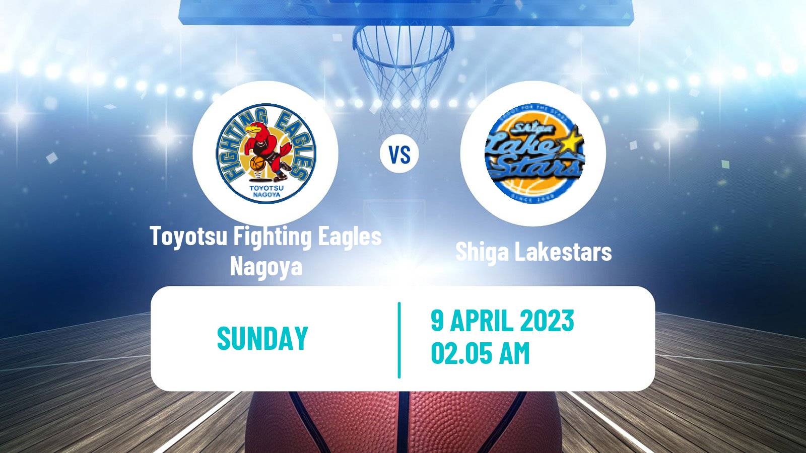 Basketball BJ League Toyotsu Fighting Eagles Nagoya - Shiga Lakestars