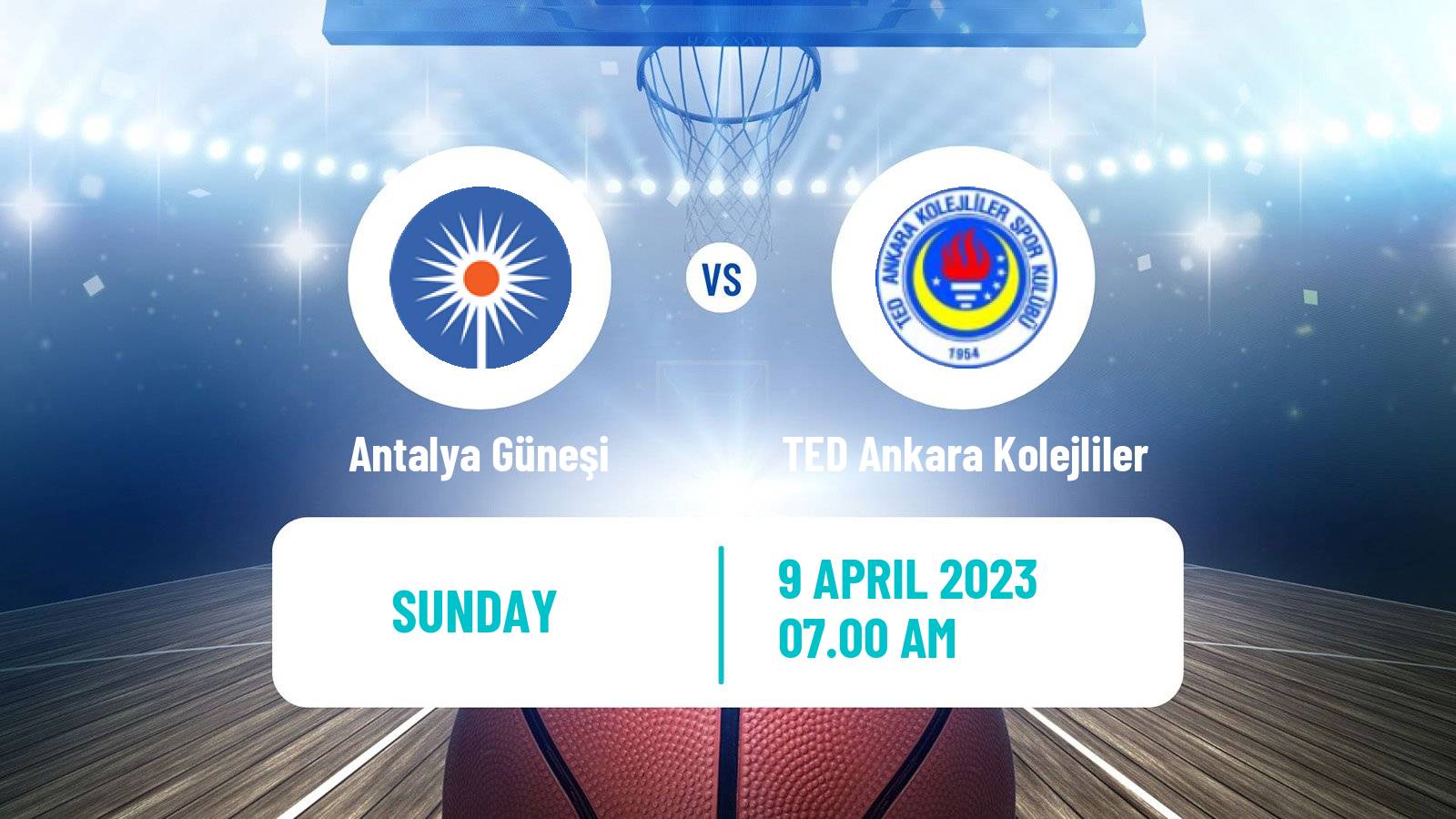 Basketball Turkish TBL Antalya Güneşi - TED Ankara Kolejliler