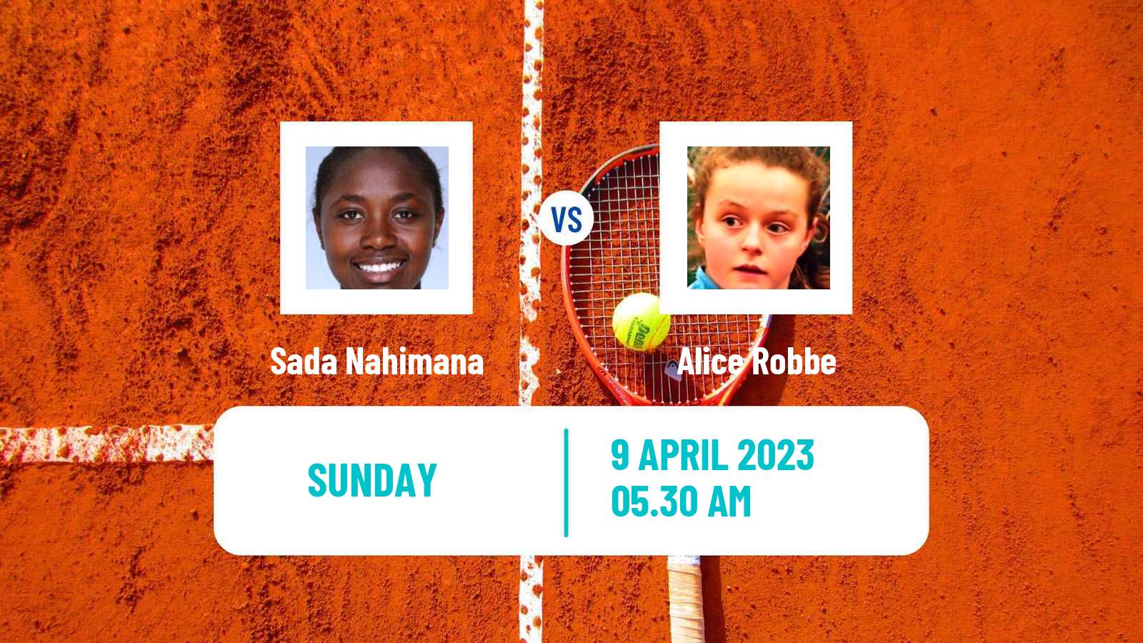 Tennis ITF Tournaments Sada Nahimana - Alice Robbe