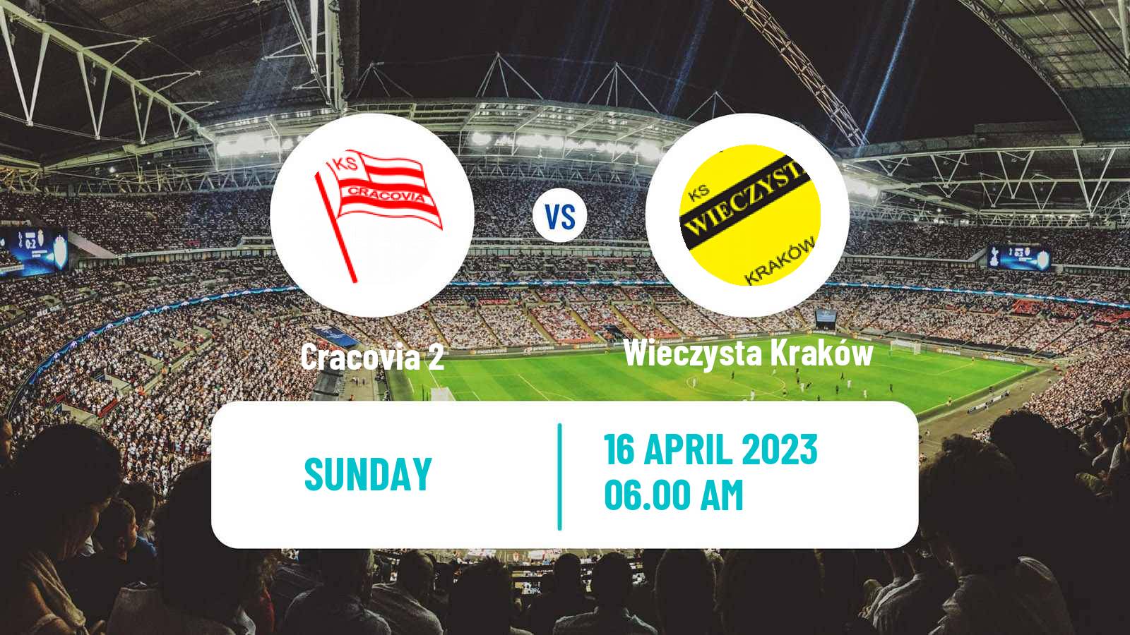 Soccer Polish Division 3 - Group IV Cracovia 2 - Wieczysta Kraków
