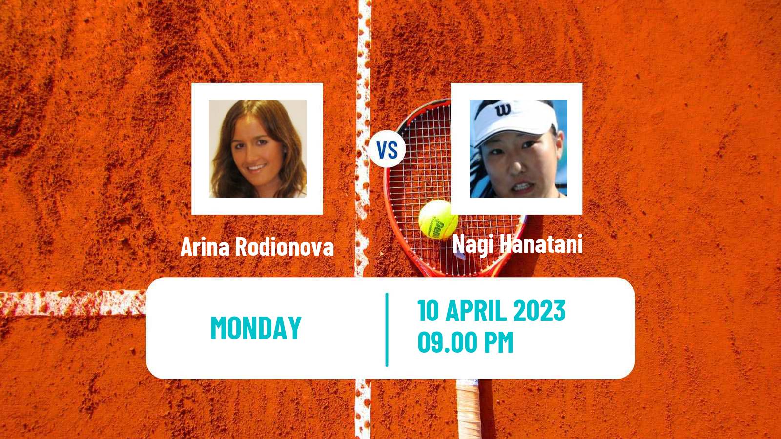 Tennis ITF Tournaments Arina Rodionova - Nagi Hanatani