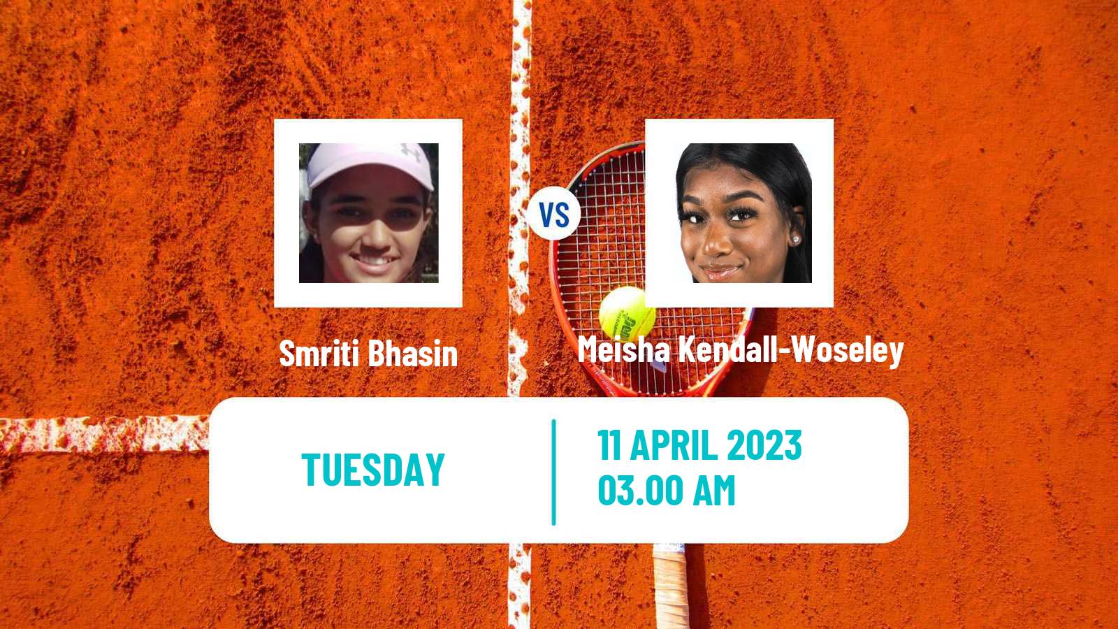 Tennis ITF Tournaments Smriti Bhasin - Meisha Kendall-Woseley