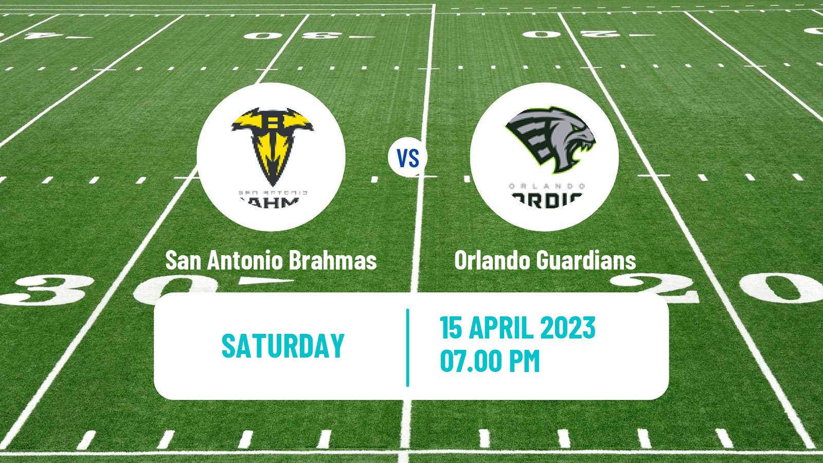 American football XFL San Antonio Brahmas - Orlando Guardians