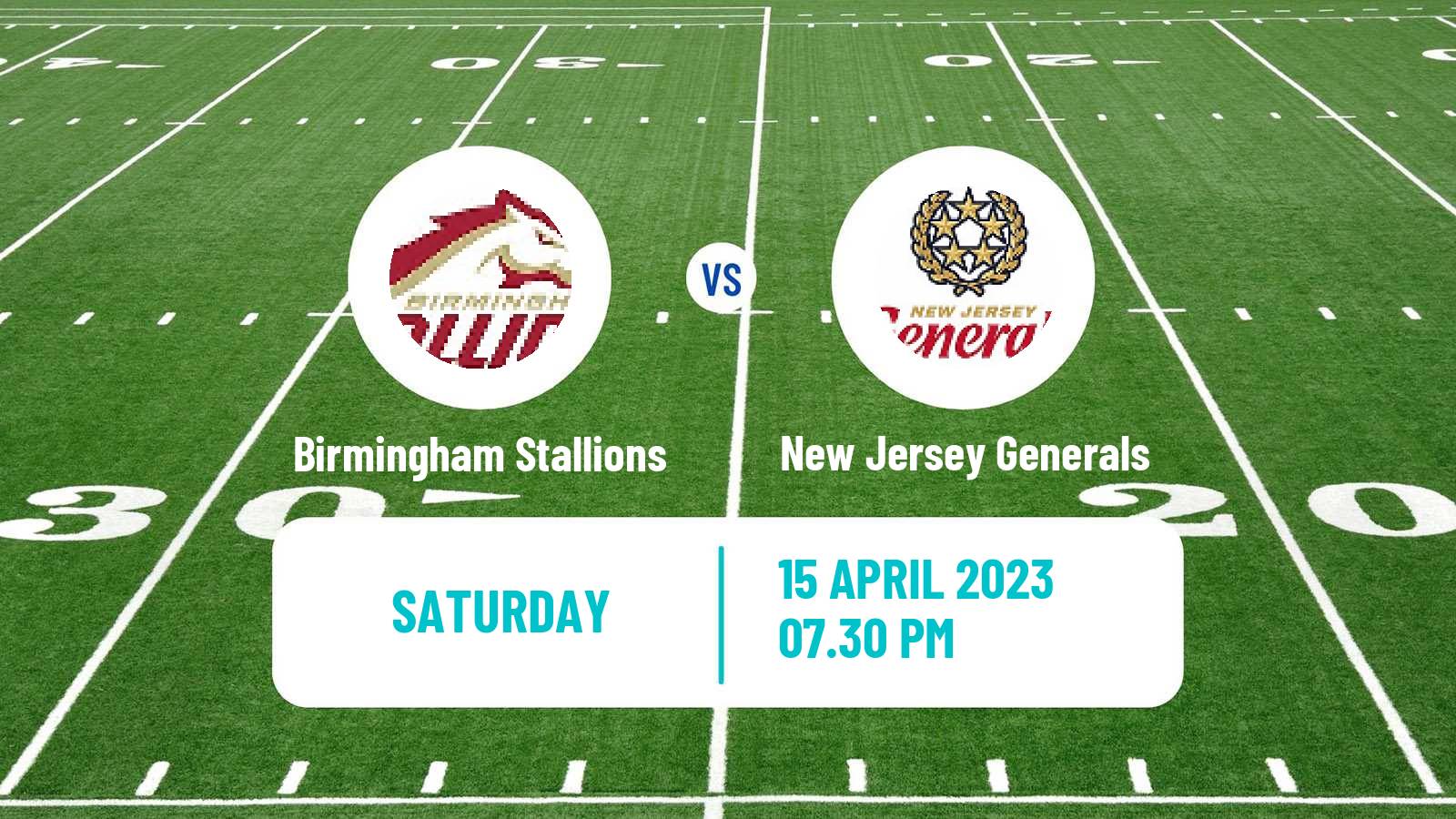 American football USFL Birmingham Stallions - New Jersey Generals