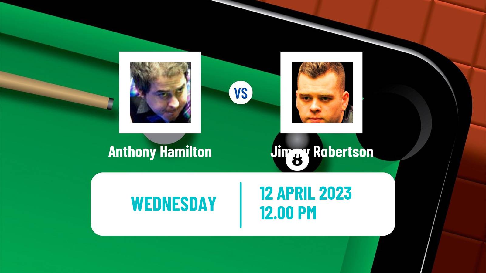 Snooker Snooker Anthony Hamilton - Jimmy Robertson
