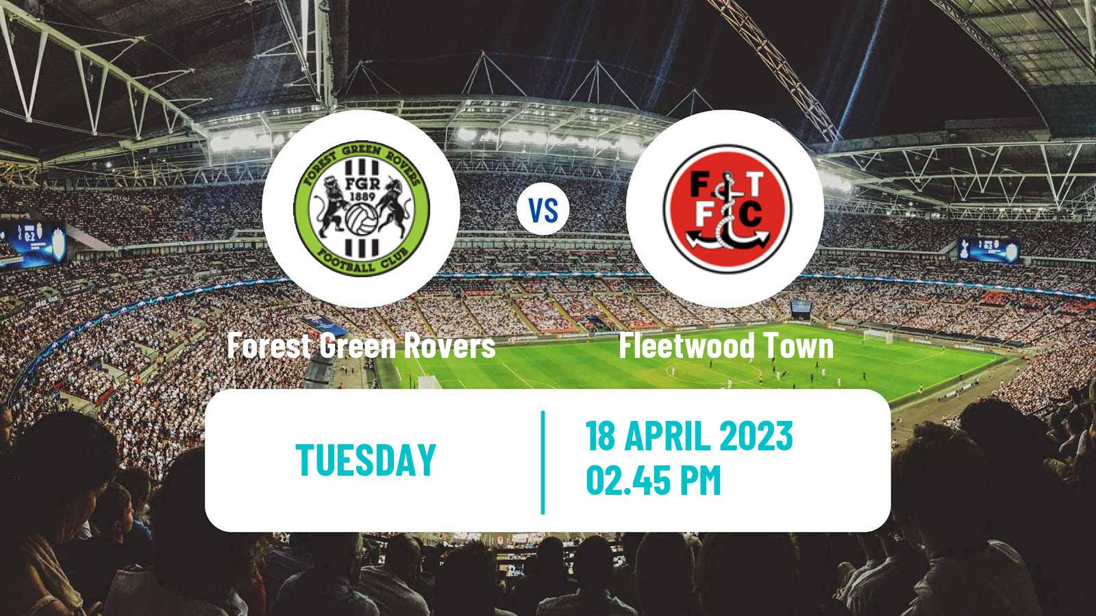 Soccer English League One Forest Green Rovers - Fleetwood Town
