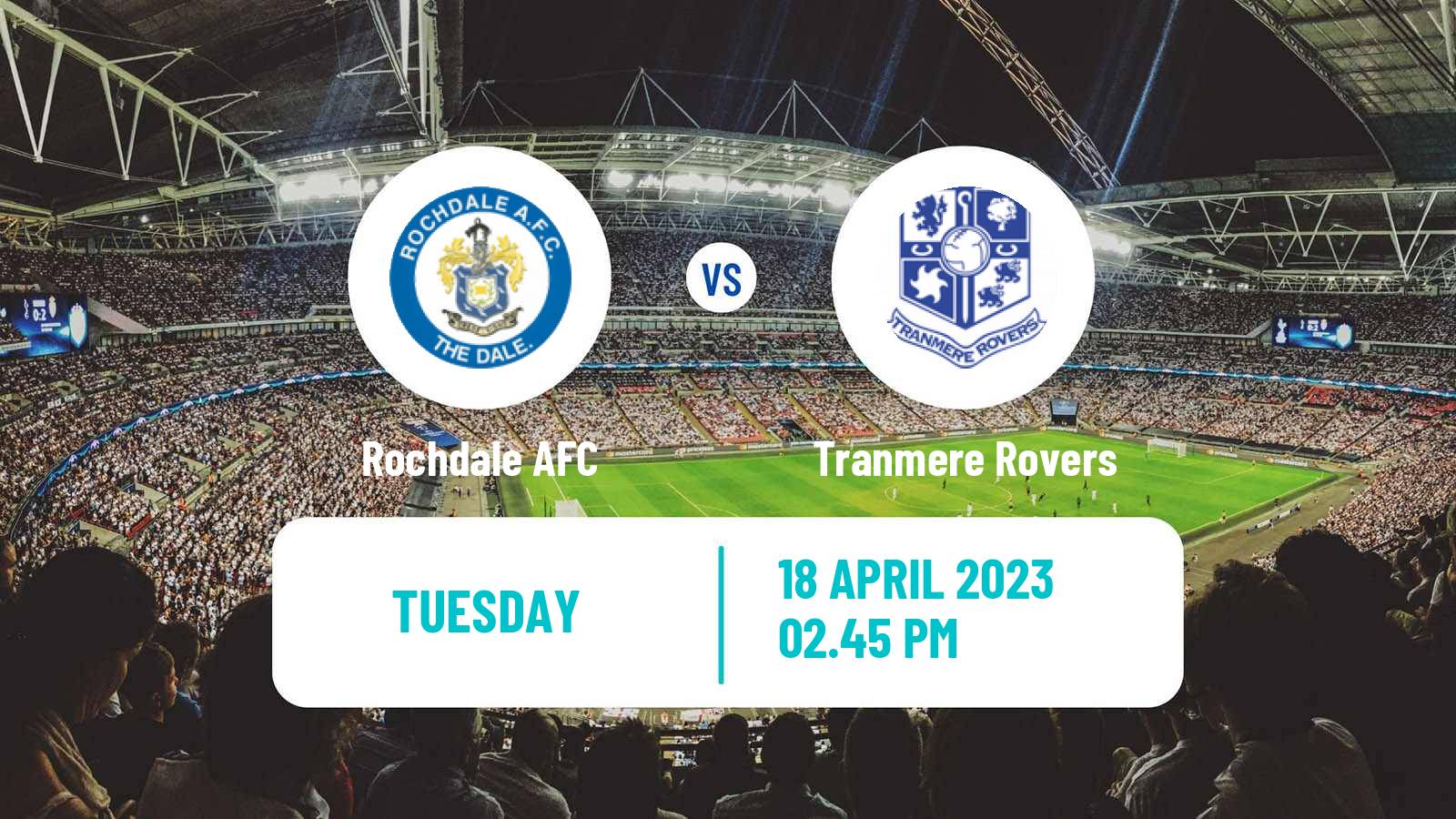 Soccer English League Two Rochdale - Tranmere Rovers