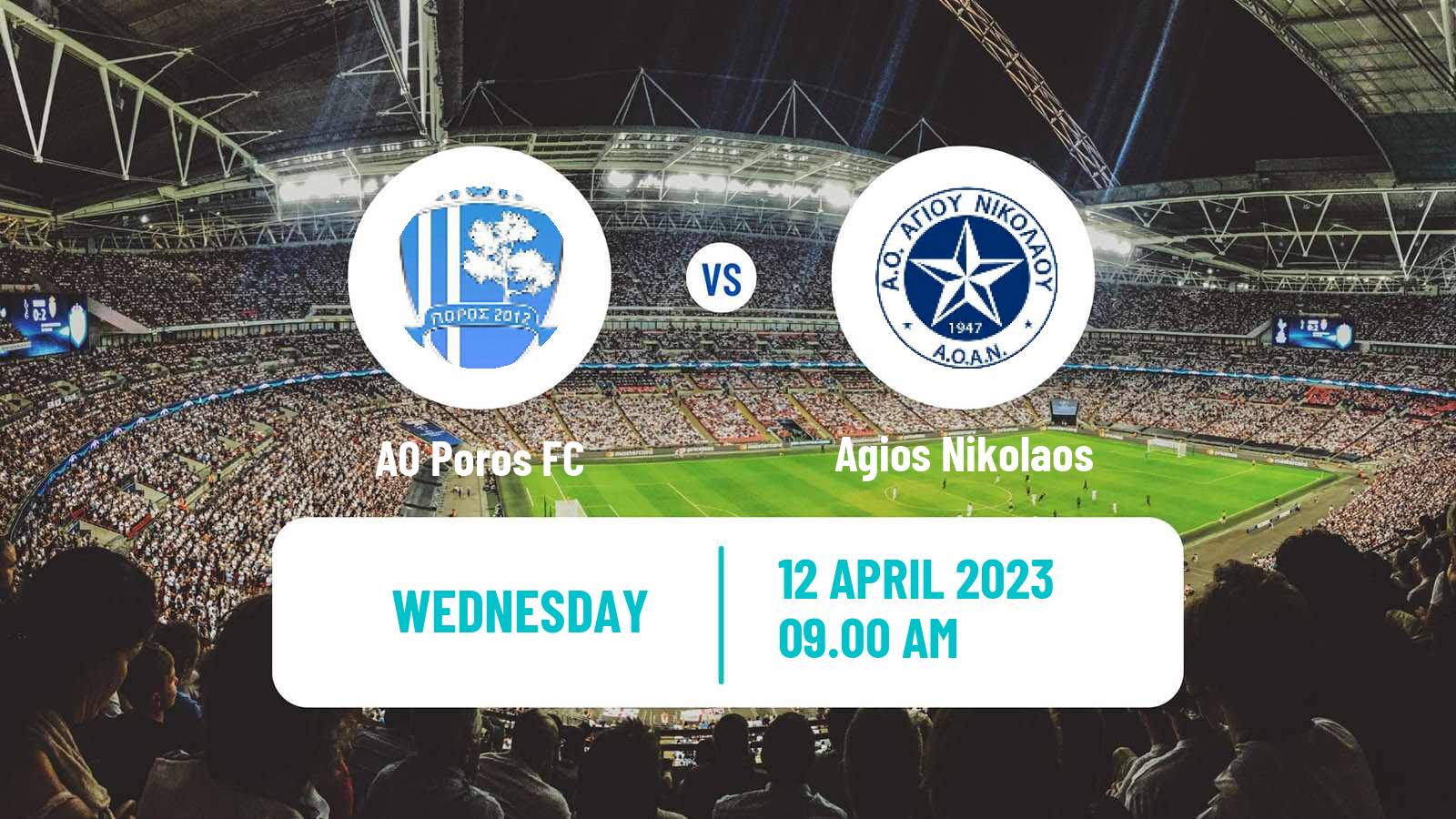 Soccer Greek Gamma Ethniki - Group 5 Poros - Agios Nikolaos