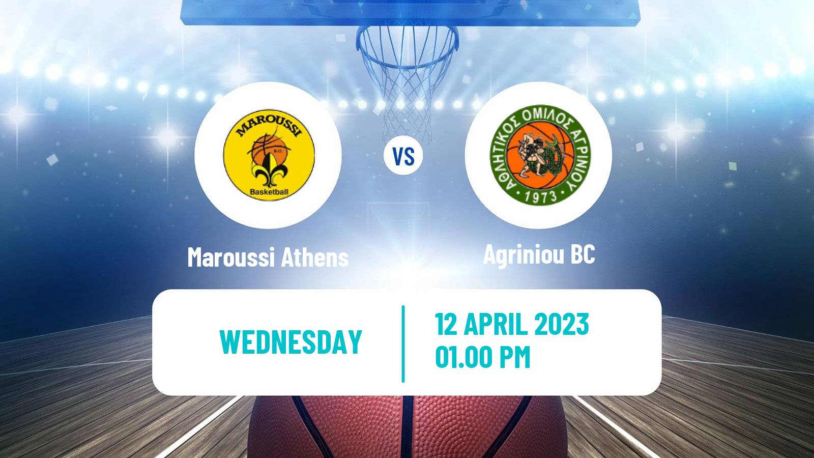 Basketball Greek Elite League Basketball Maroussi Athens - Agriniou