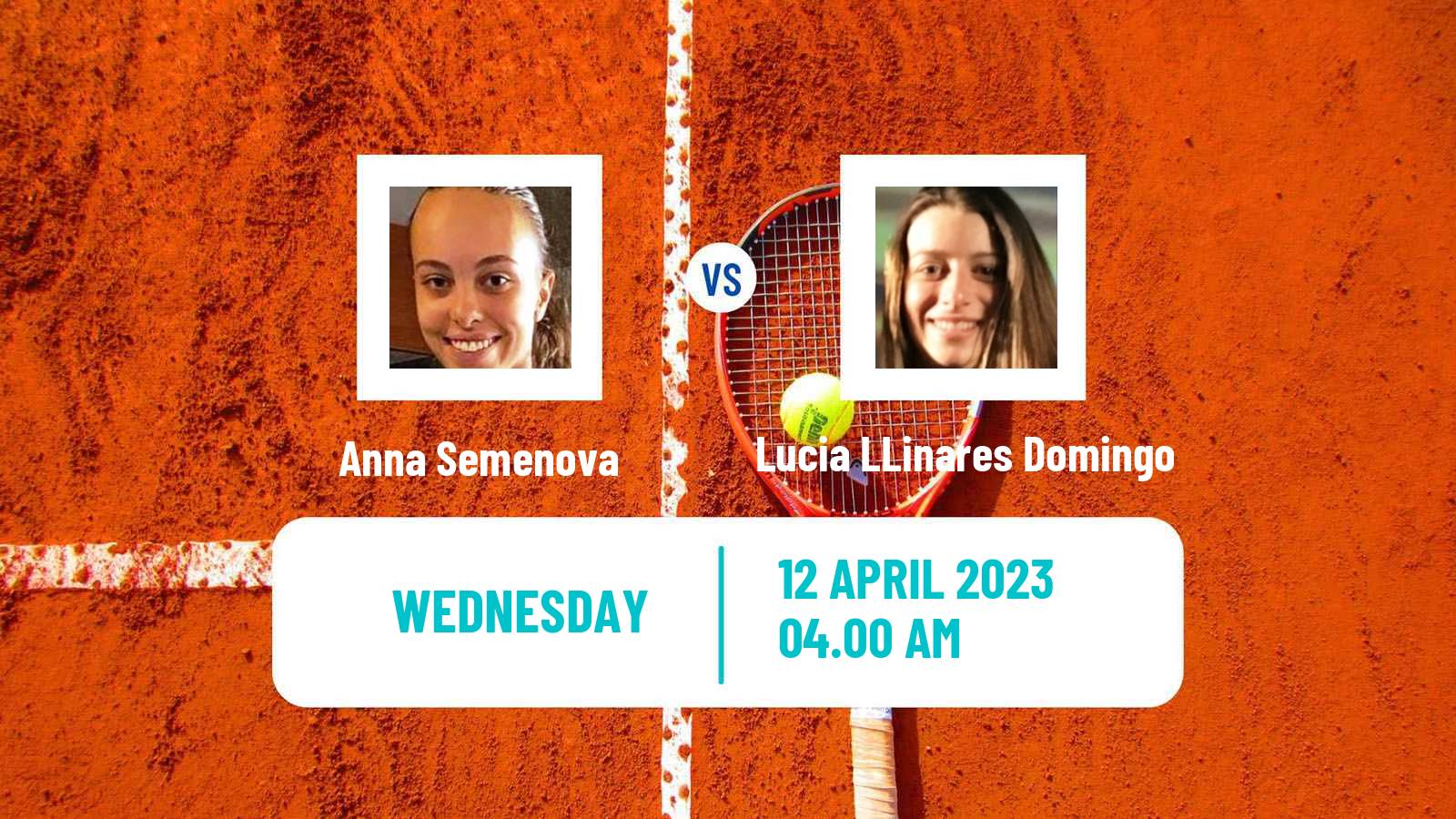 Tennis ITF Tournaments Anna Semenova - Lucia LLinares Domingo