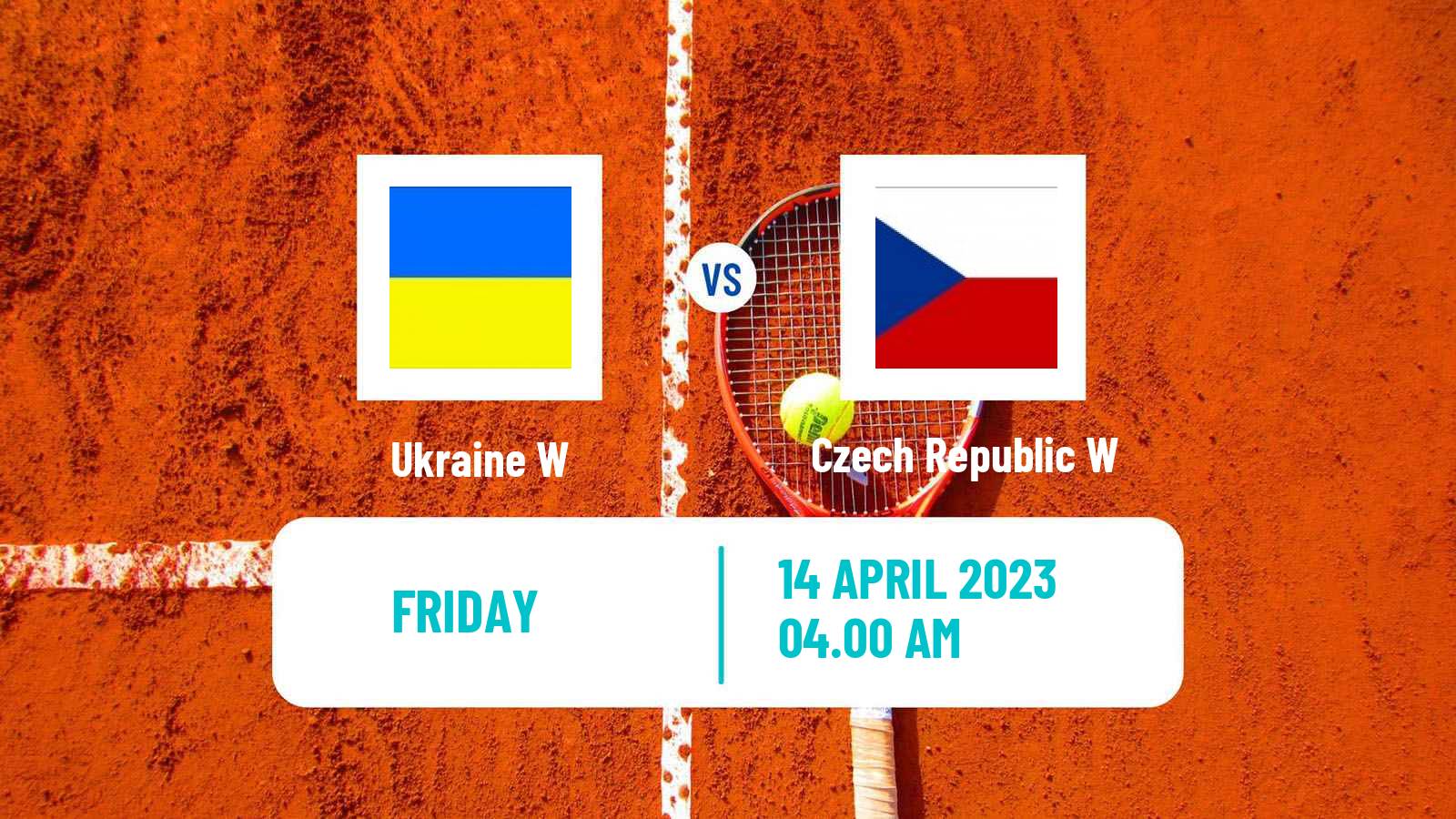 Tennis WTA Billie Jean King Cup World Group Teams Ukraine W - Czech Republic W