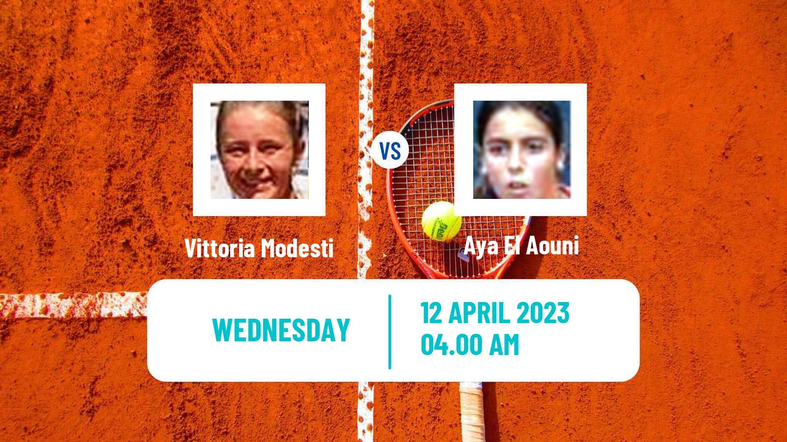 Tennis ITF Tournaments Vittoria Modesti - Aya El Aouni