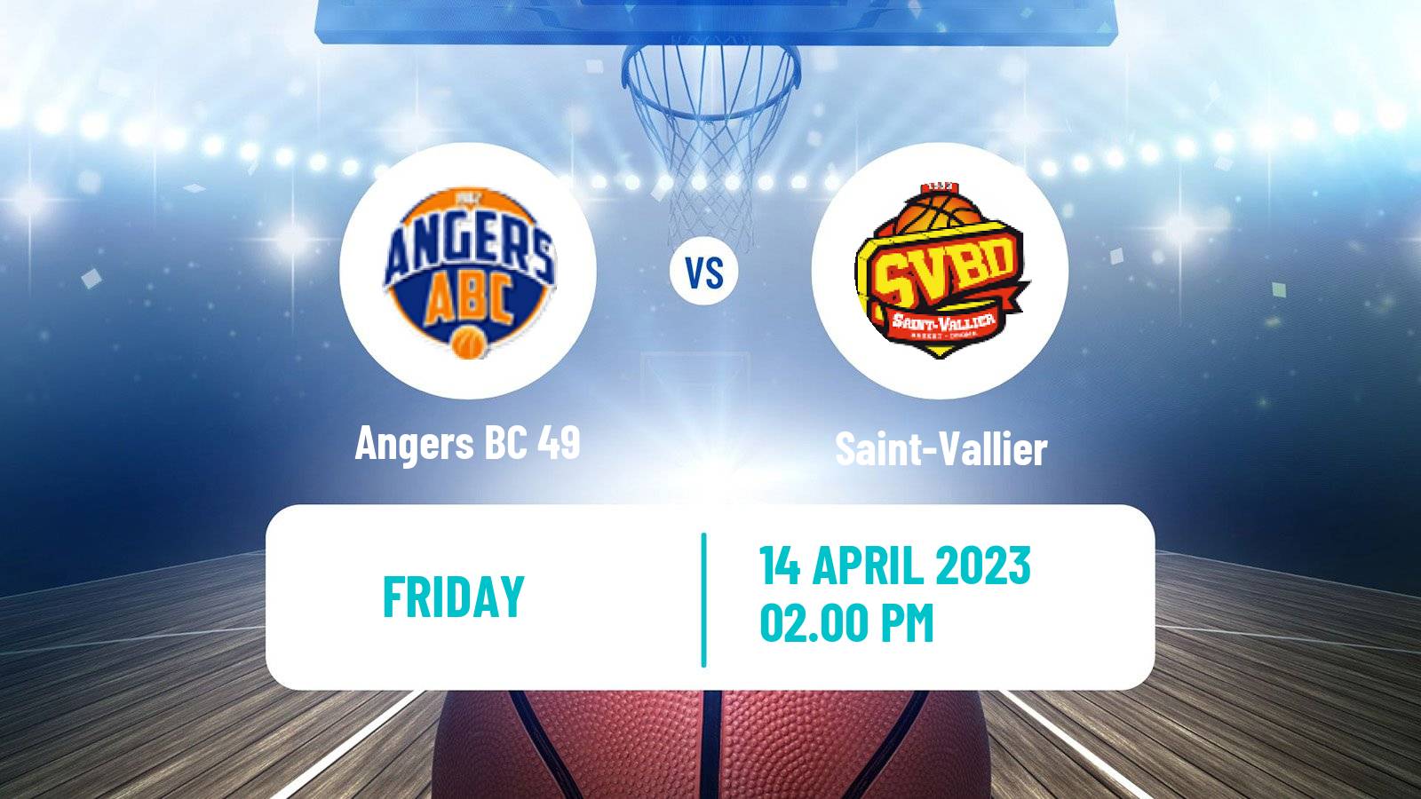 Basketball French LNB Pro B Angers BC 49 - Saint-Vallier