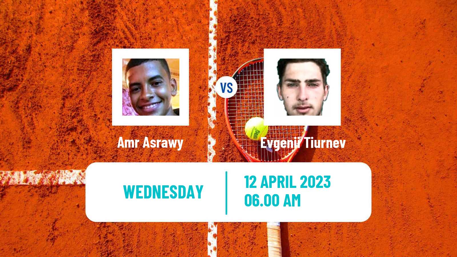 Tennis ITF Tournaments Amr Asrawy - Evgenii Tiurnev