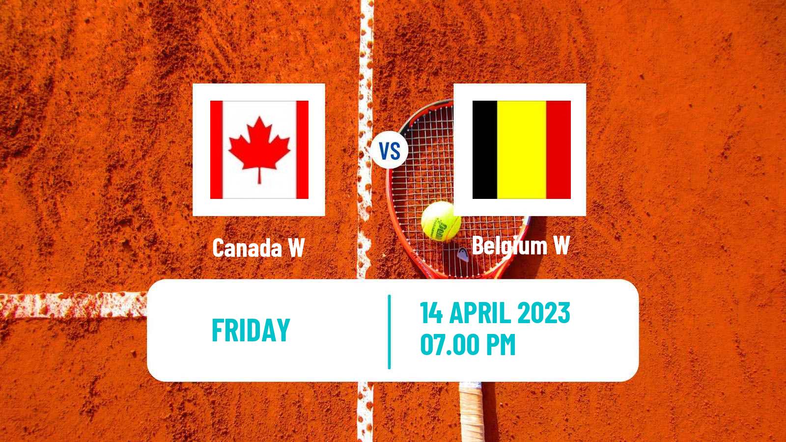 Tennis WTA Billie Jean King Cup World Group Teams Canada W - Belgium W