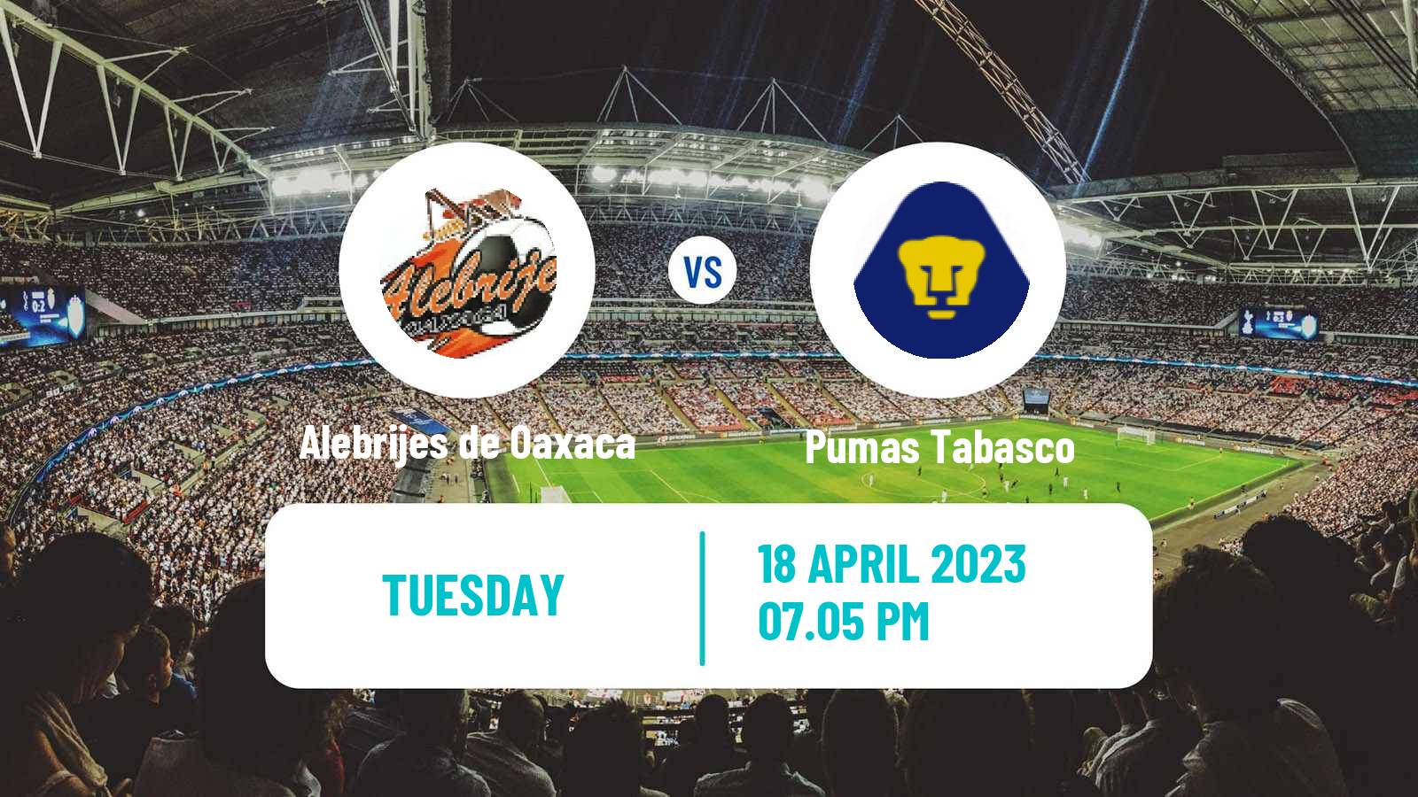 Soccer Mexican Liga de Expansion MX Alebrijes de Oaxaca - Pumas Tabasco