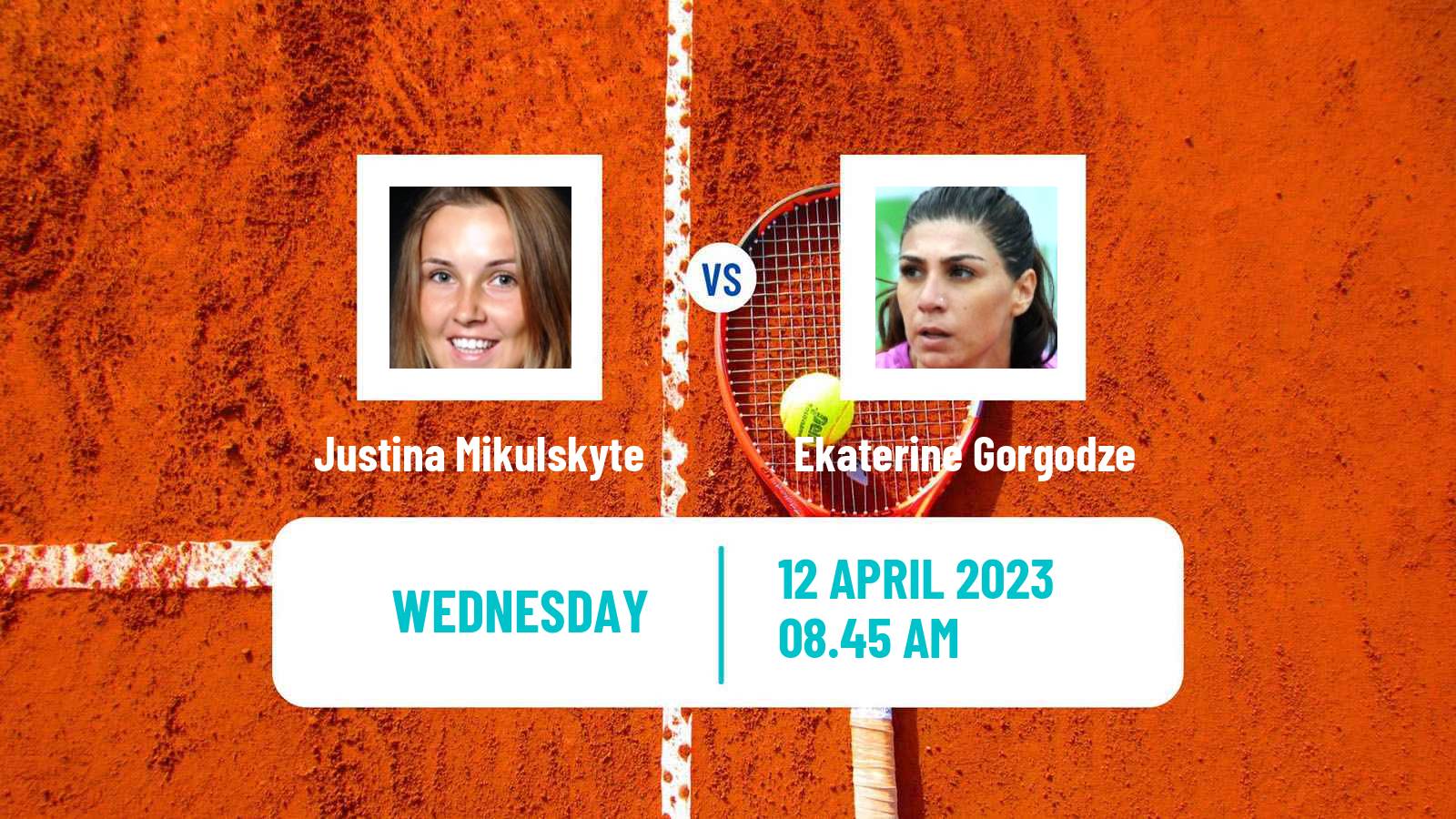 Tennis WTA Billie Jean King Cup Group II Justina Mikulskyte - Ekaterine Gorgodze
