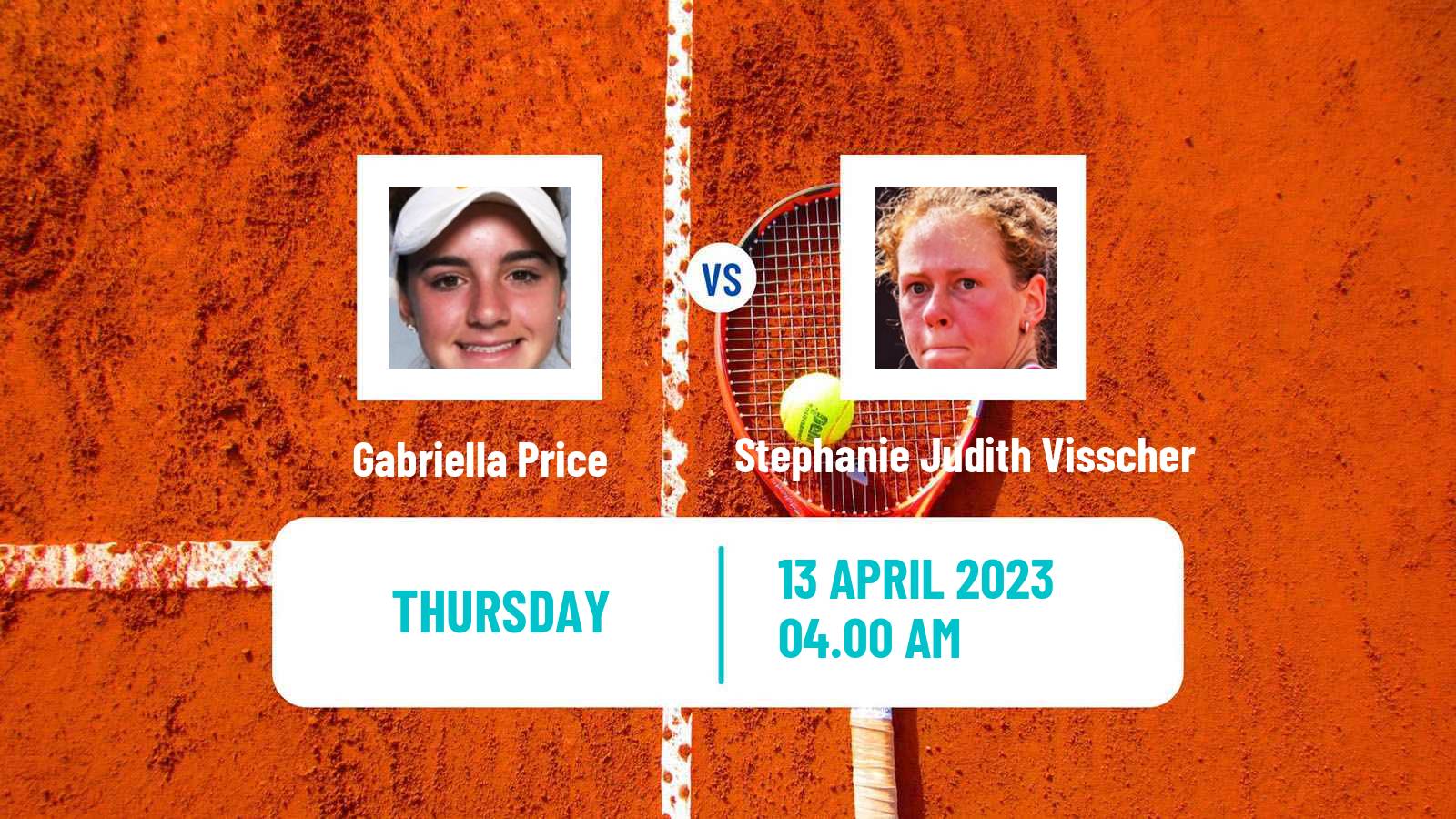 Tennis ITF Tournaments Gabriella Price - Stephanie Judith Visscher