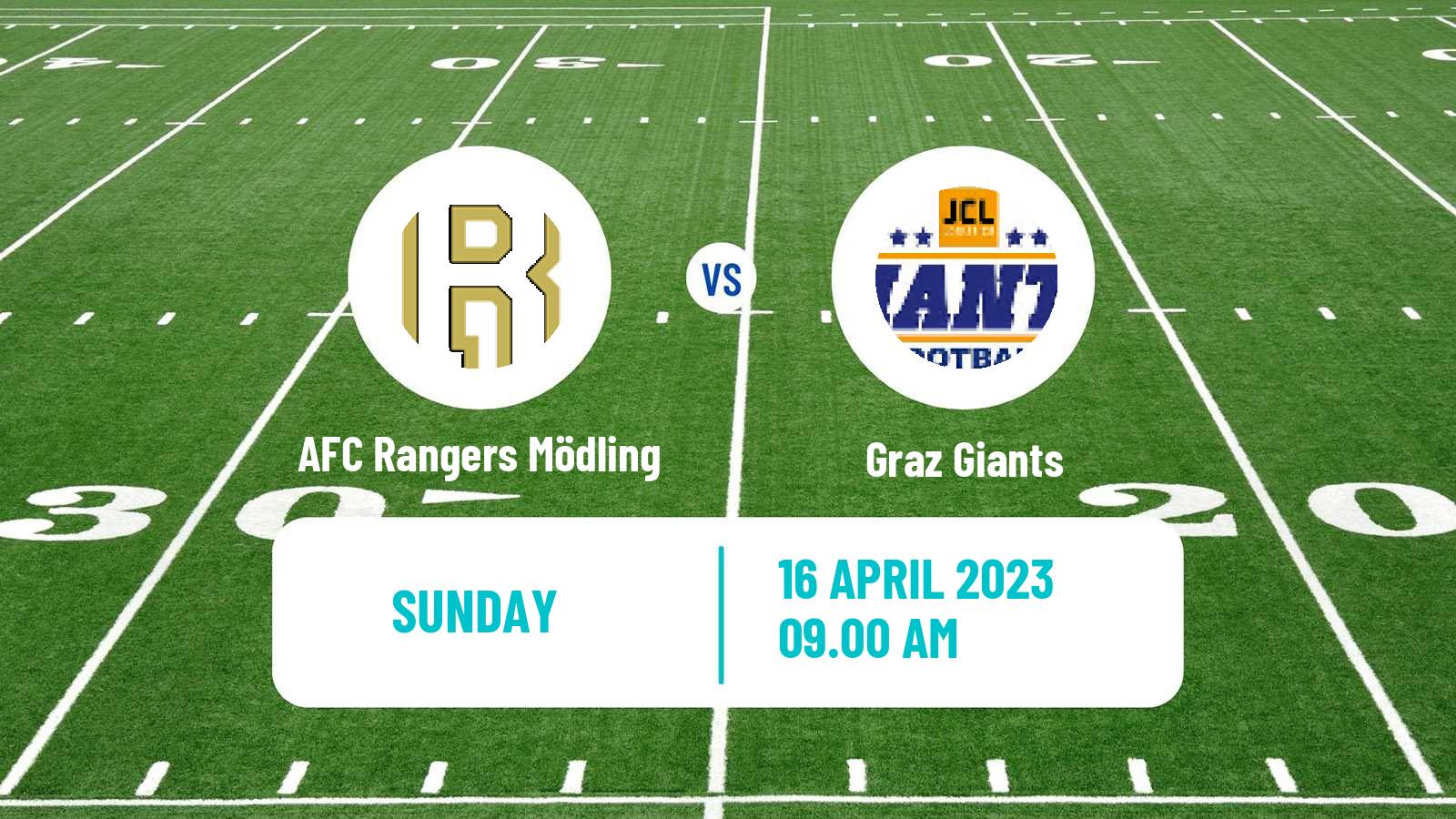 American football Austrian Football League AFC Rangers Mödling - Graz Giants