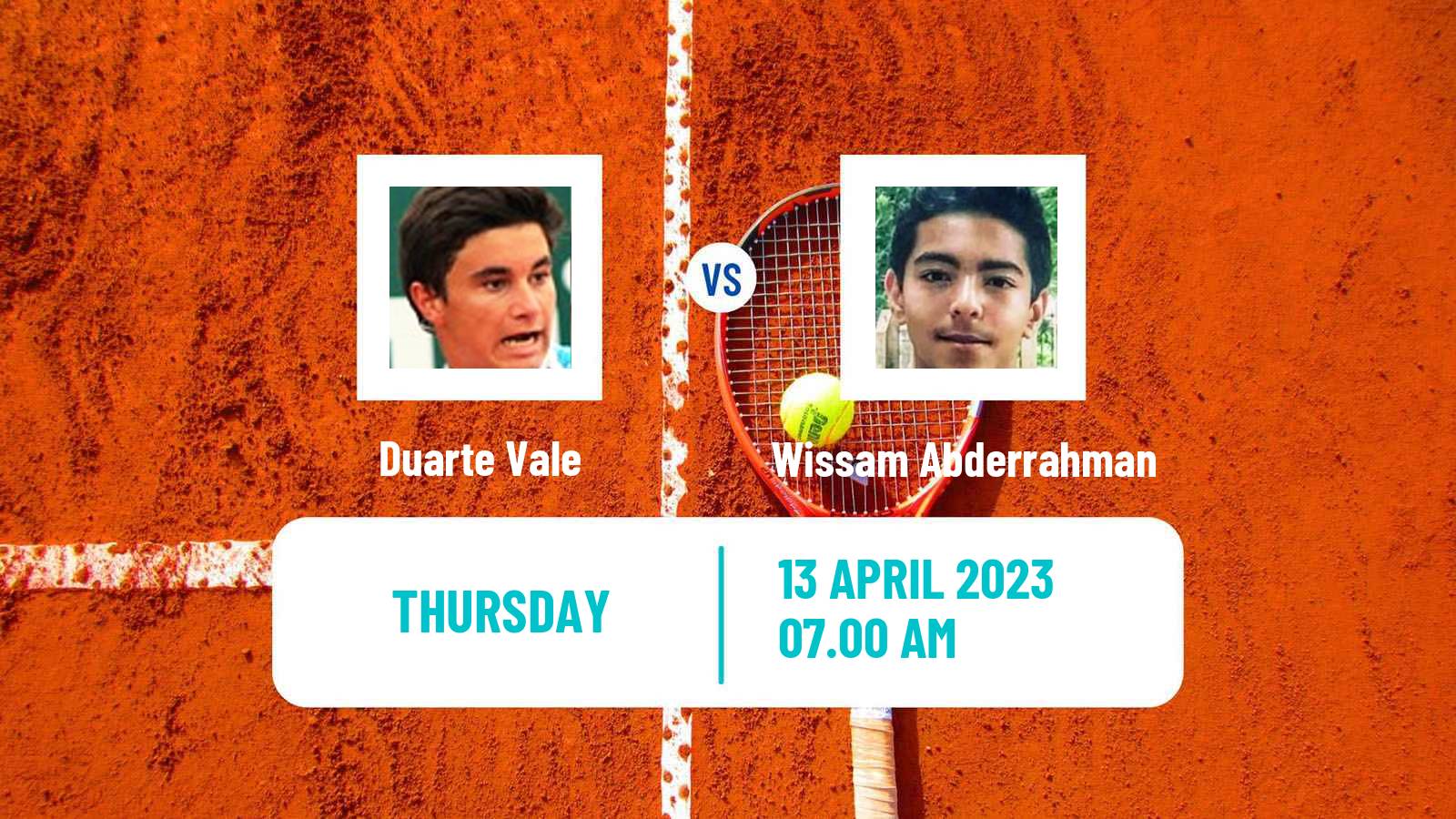Tennis ITF Tournaments Duarte Vale - Wissam Abderrahman