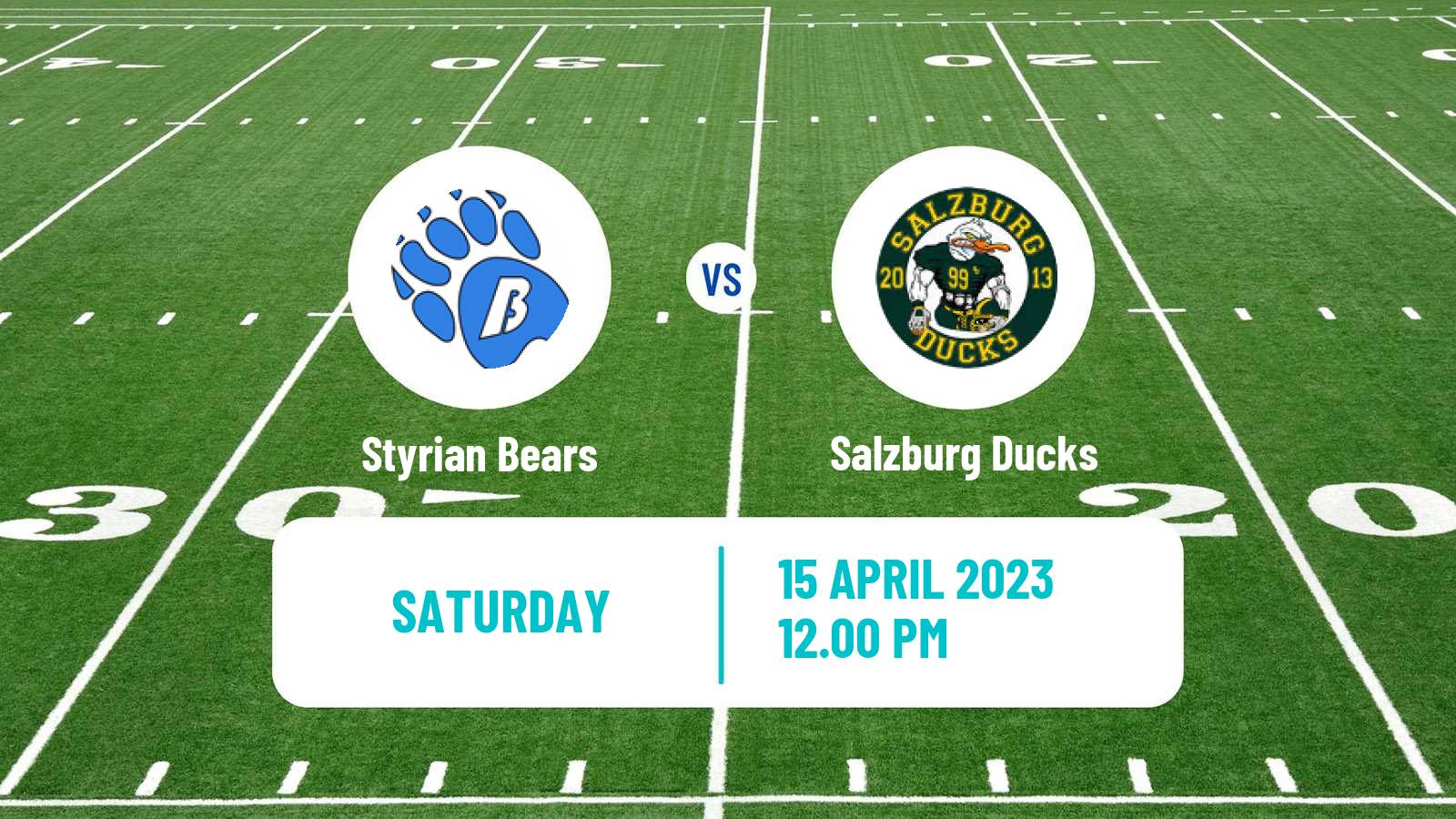 American football Austrian Football League Styrian Bears - Salzburg Ducks