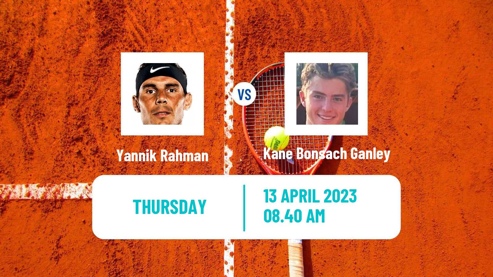 Tennis ITF Tournaments Yannik Rahman - Kane Bonsach Ganley