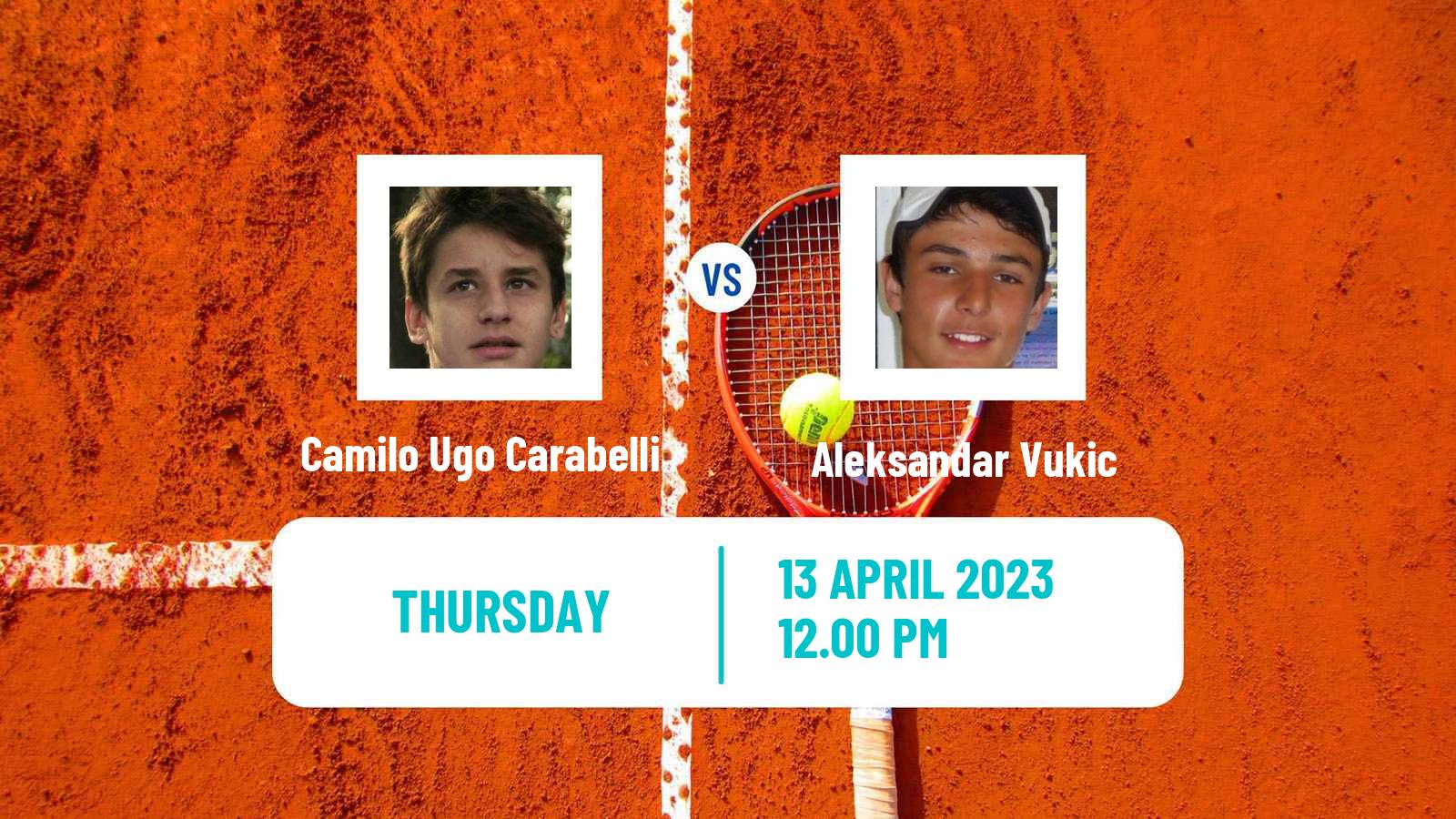 Tennis ATP Challenger Camilo Ugo Carabelli - Aleksandar Vukic