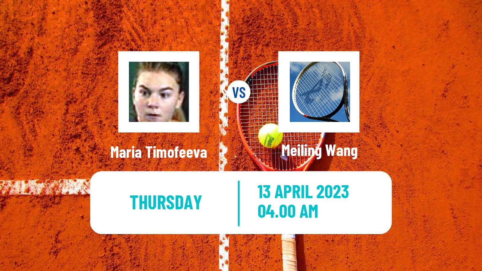 Tennis ITF Tournaments Maria Timofeeva - Meiling Wang
