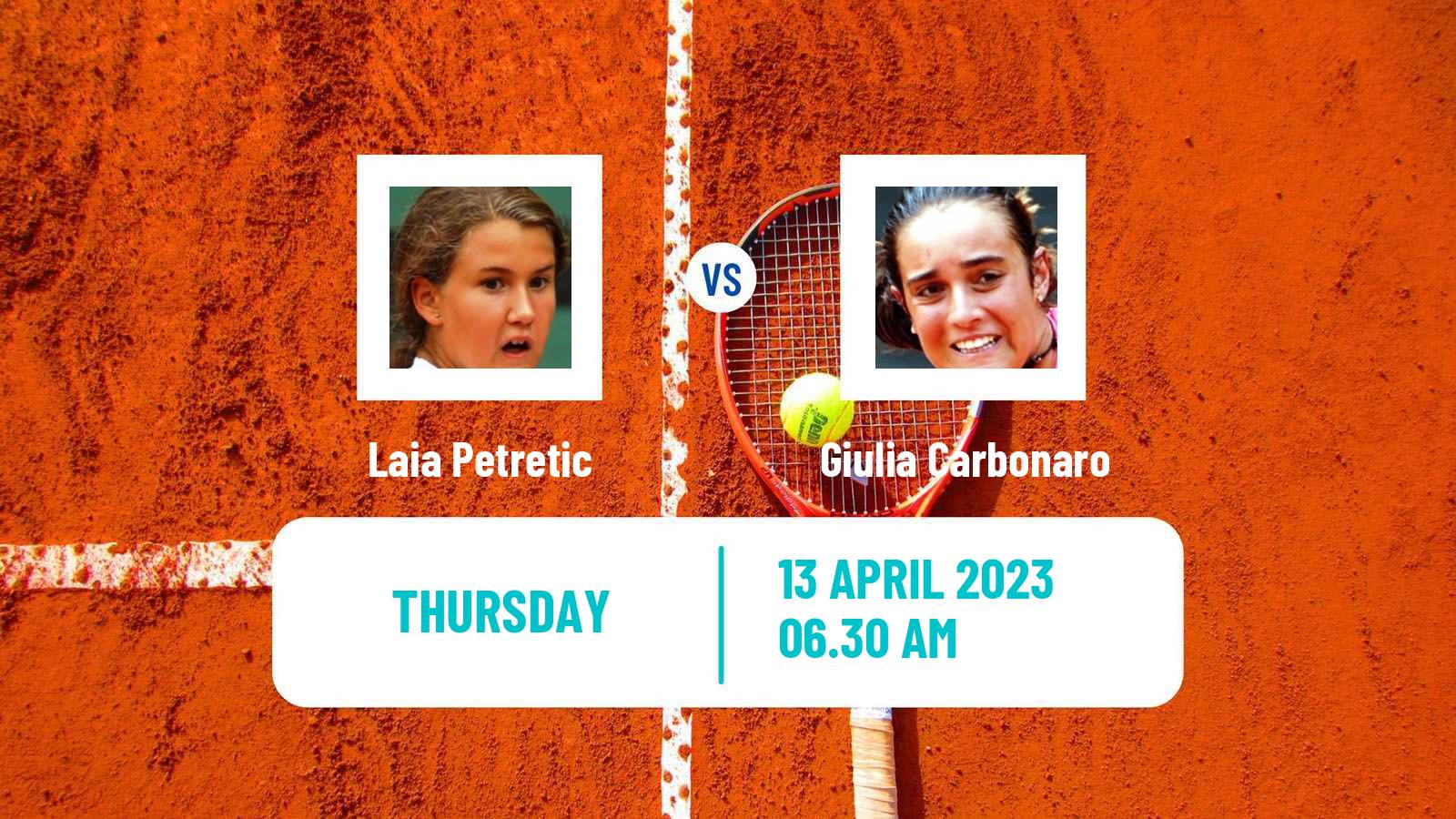 Tennis ITF Tournaments Laia Petretic - Giulia Carbonaro