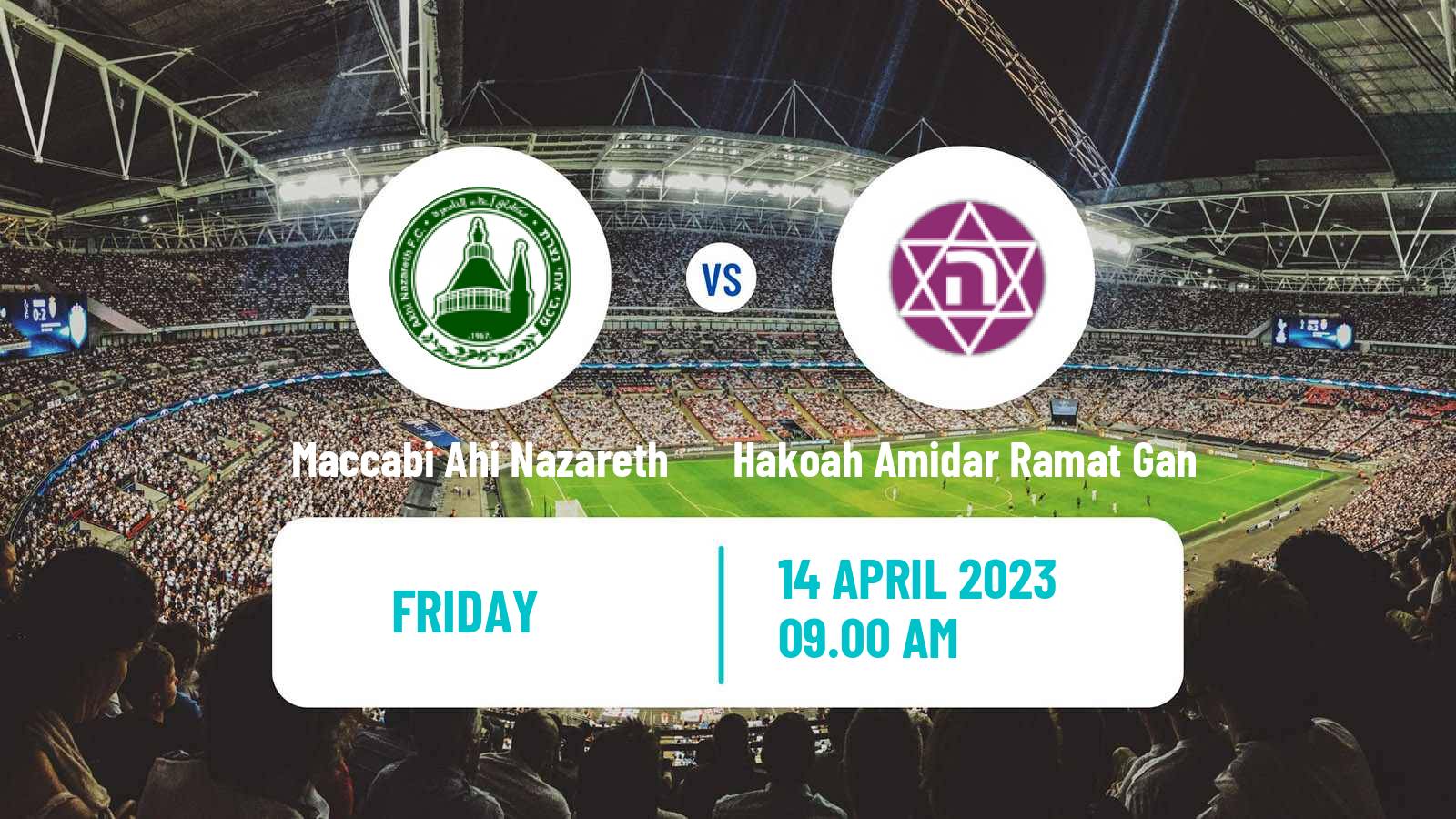 Soccer Israeli Liga Leumit Maccabi Ahi Nazareth - Hakoah Amidar Ramat Gan
