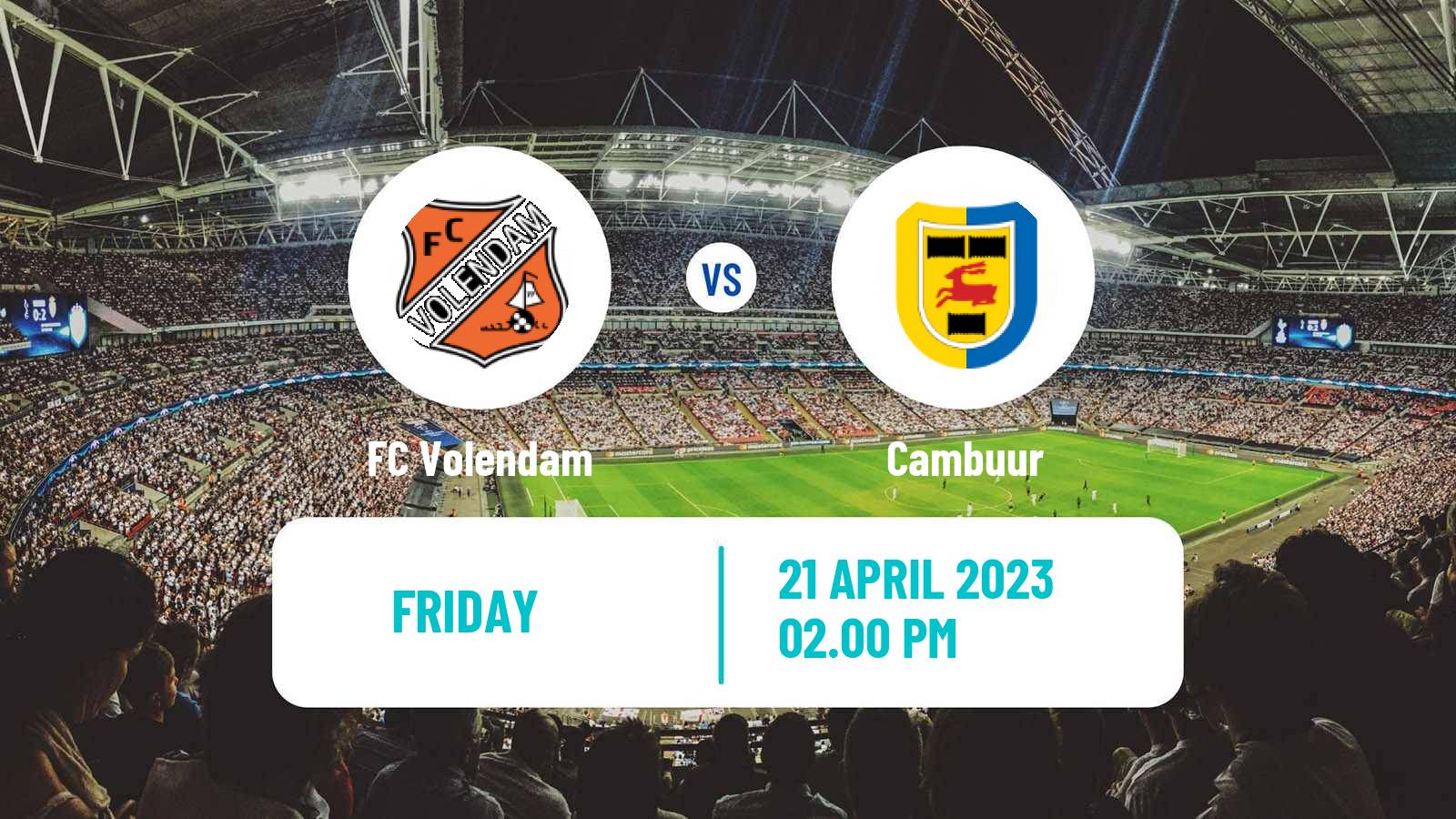 Soccer Dutch Eredivisie Volendam - Cambuur