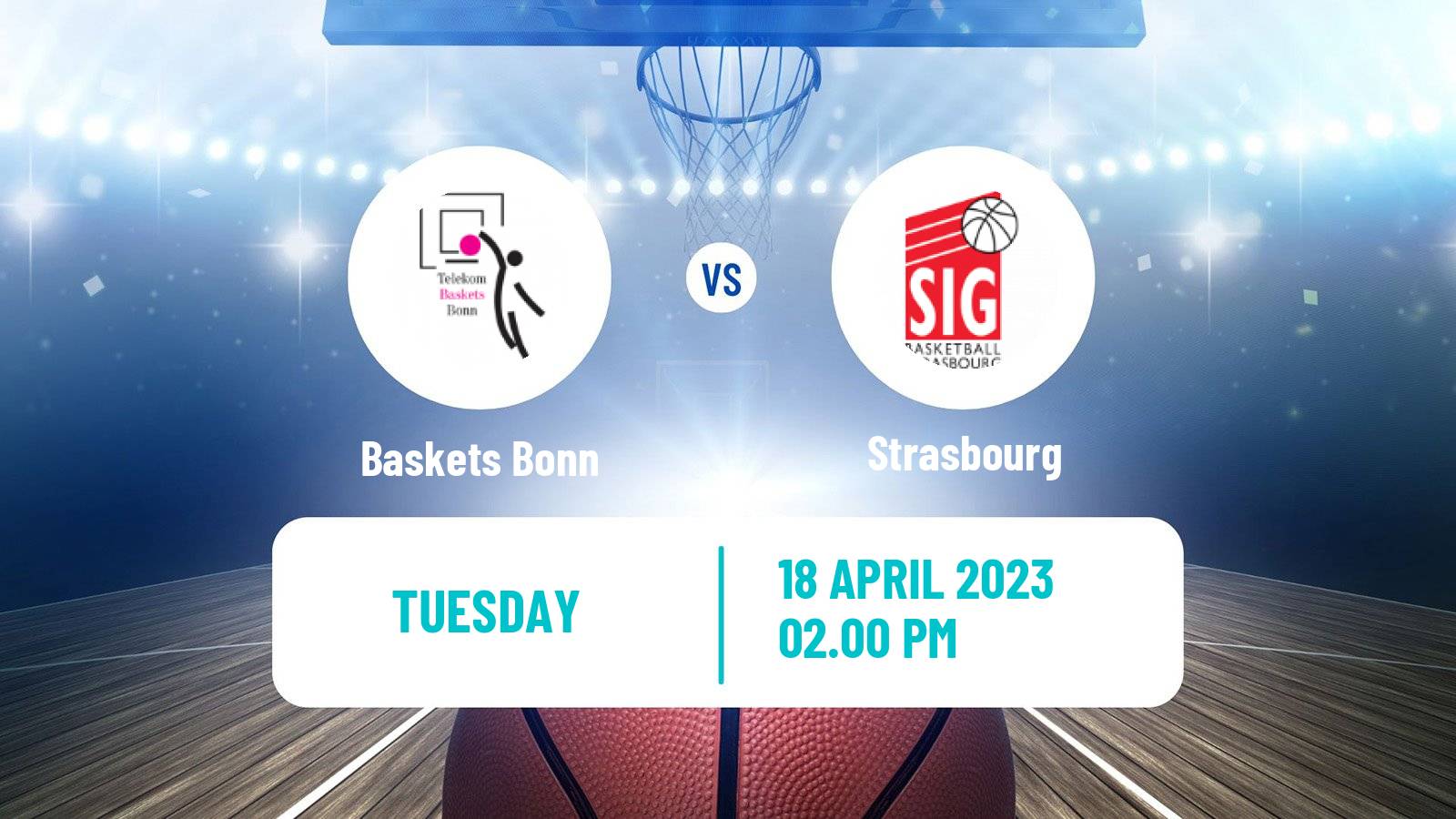 Basketball Champions League Basketball Baskets Bonn - Strasbourg