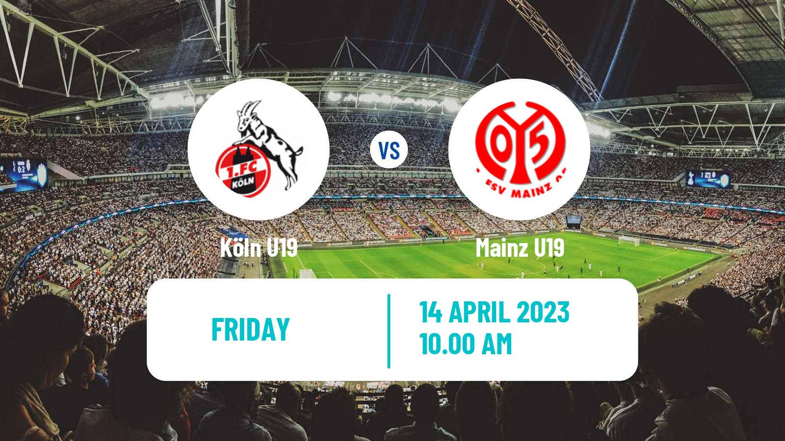 Soccer German Junioren Bundesliga North Köln U19 - Mainz U19