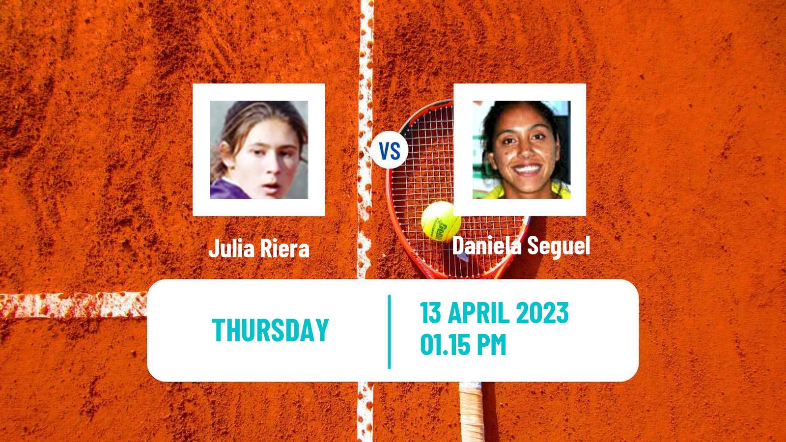 Tennis WTA Billie Jean King Cup Group I Julia Riera - Daniela Seguel