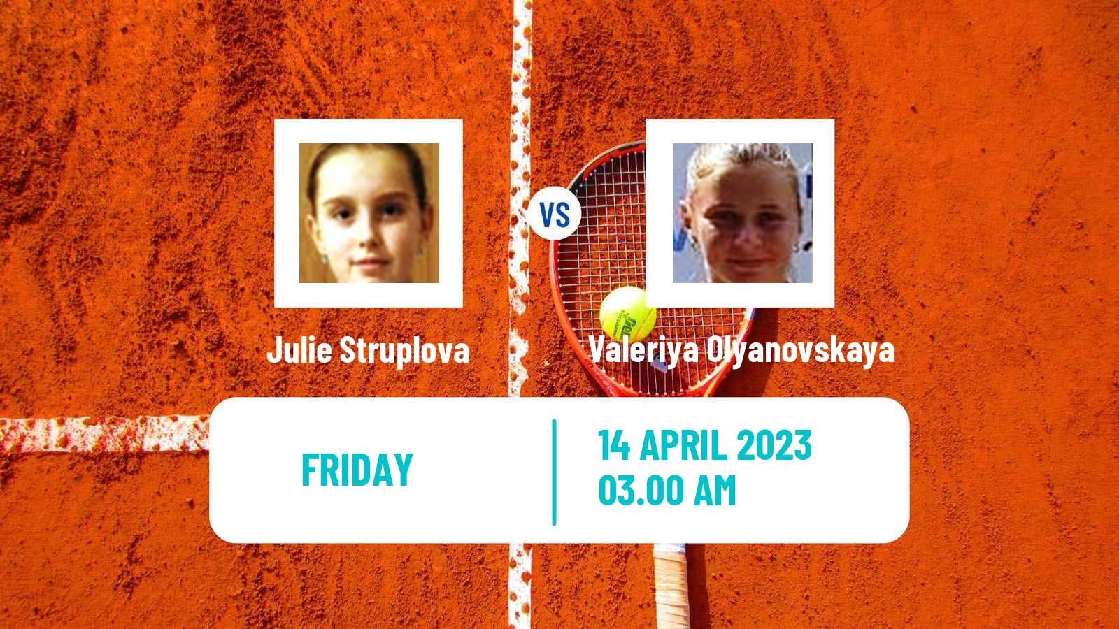 Tennis ITF Tournaments Julie Struplova - Valeriya Olyanovskaya