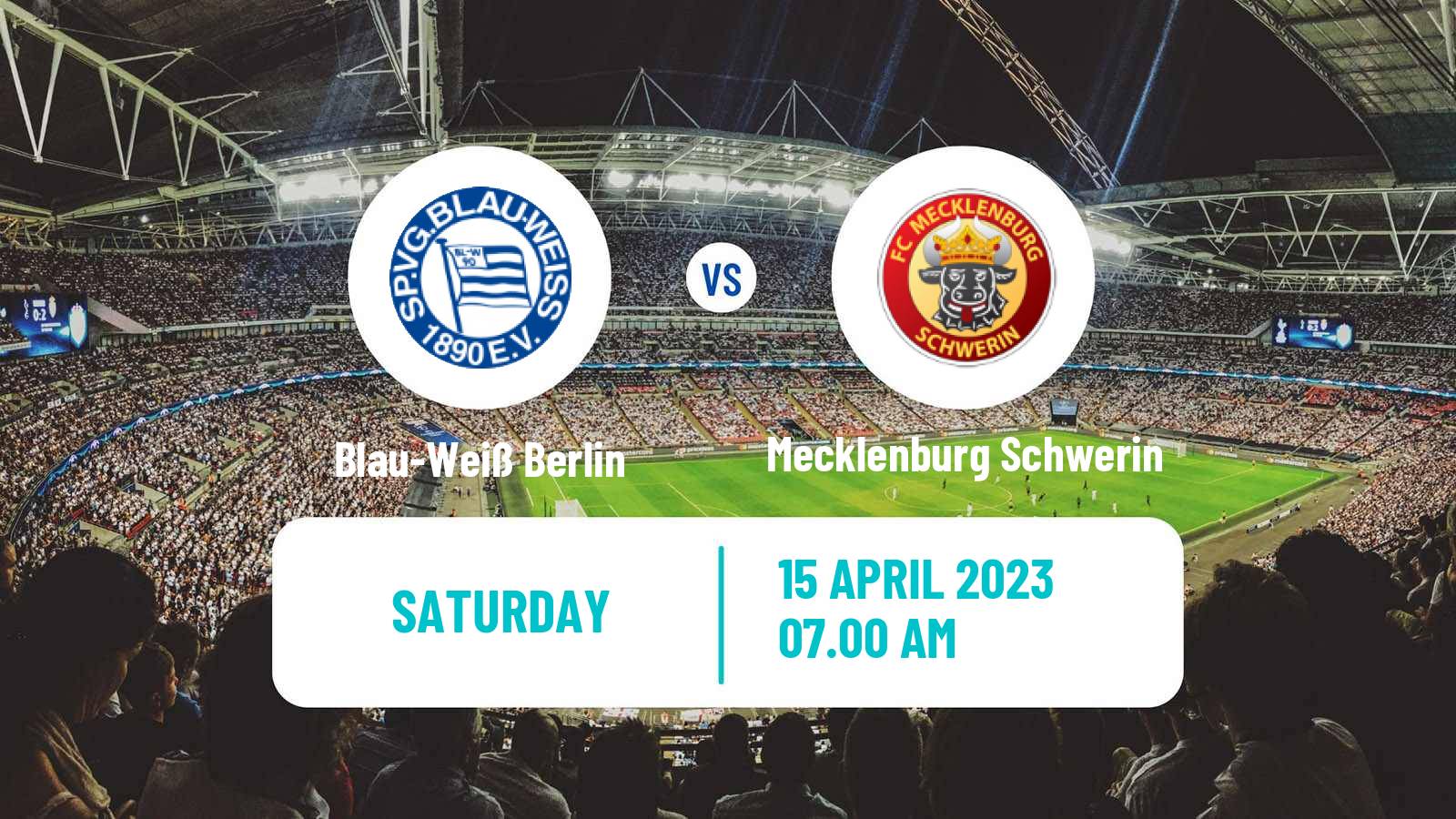 Soccer German Oberliga NOFV-Nord Blau-Weiß Berlin - Mecklenburg Schwerin