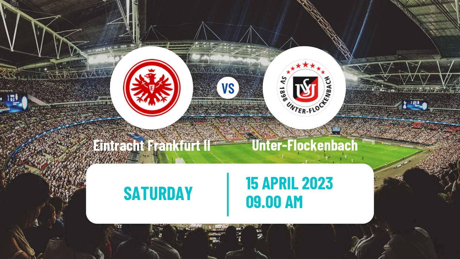 Soccer German Oberliga Hessen Eintracht Frankfurt II - Unter-Flockenbach