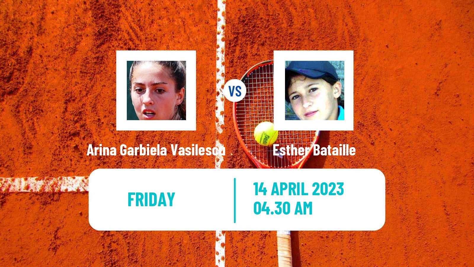 Tennis ITF Tournaments Arina Garbiela Vasilescu - Esther Bataille